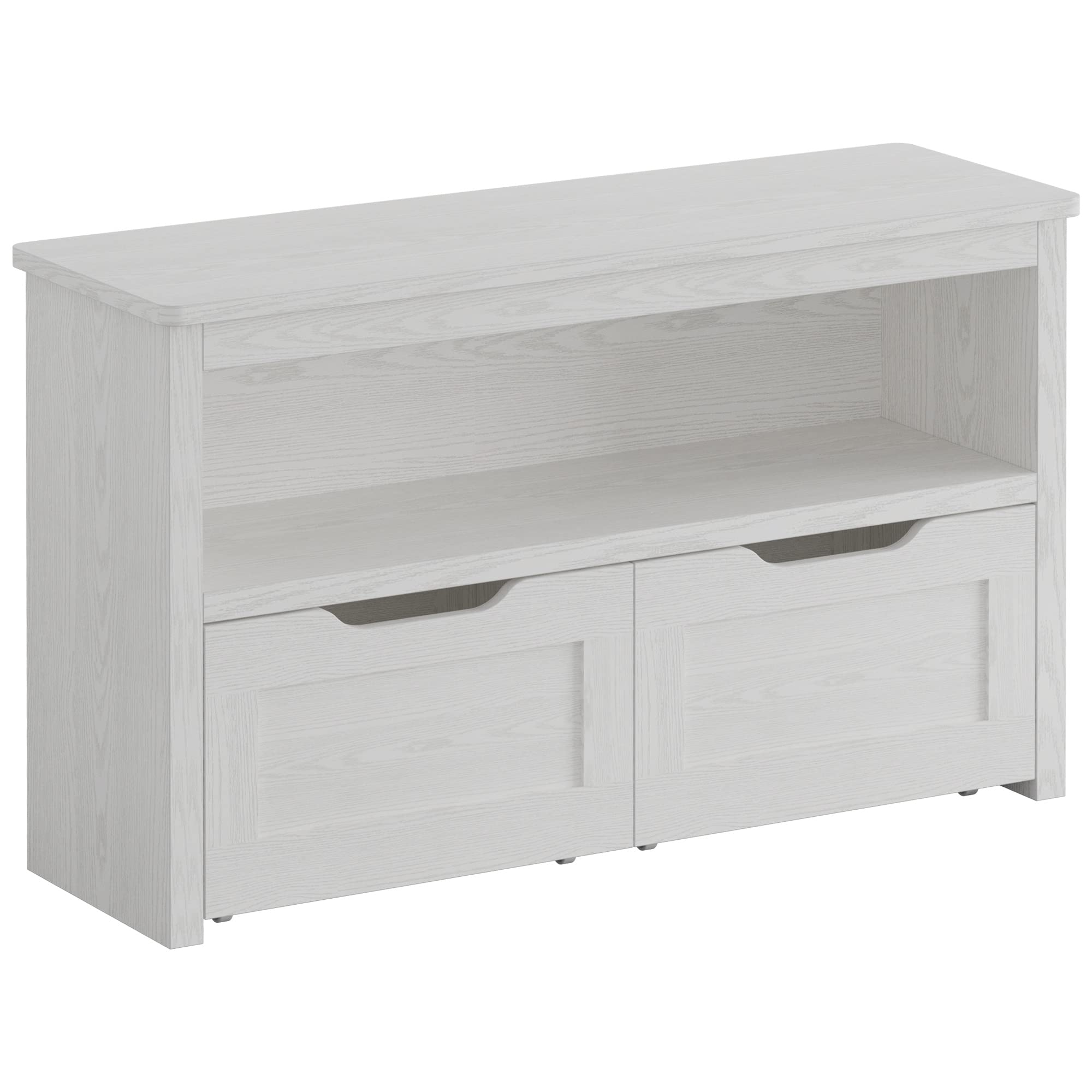 IRONCK Kids Toy Storage Organizer with 3 Drawers & Wheels, White Toy Box with Open Shelf for Nursery Playroom Bedroom - Perfect for Organizing Stuffed Animals, Legos & Kids Toys