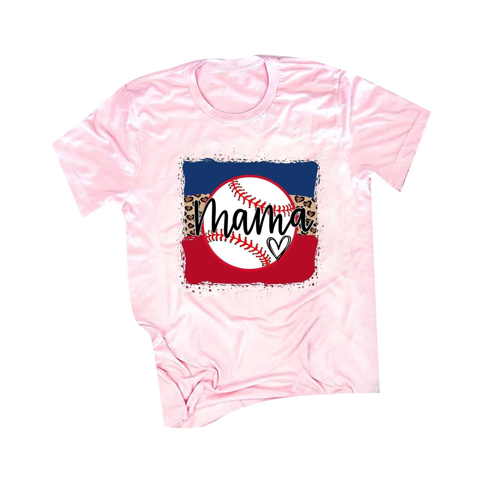 Women's Short Sleeve Round Neck Cute Letter Print T-Shirt - Mother's Day Gift, Casual Fashion Blouse for Moms - Perfect for Daily Wear, Family Outings & Mother's Day Celebrations