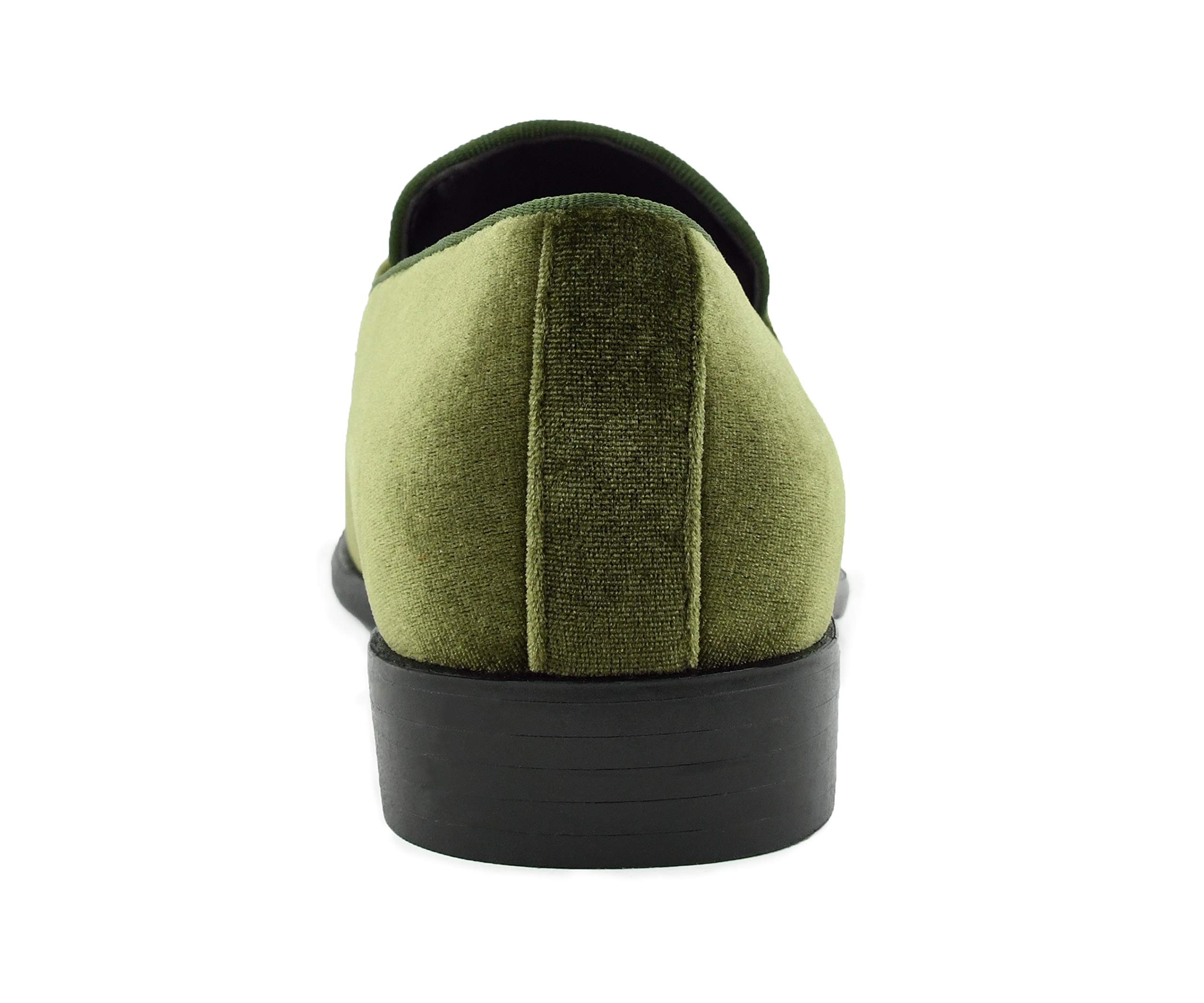 Amali Aller Men's Casual Loafers - Slip On Velvet Tuxedo Shoes with Metal & Knitted Buckle - Comfortable Formal & Party Footwear for Weddings, Business Events & Evening Occasions