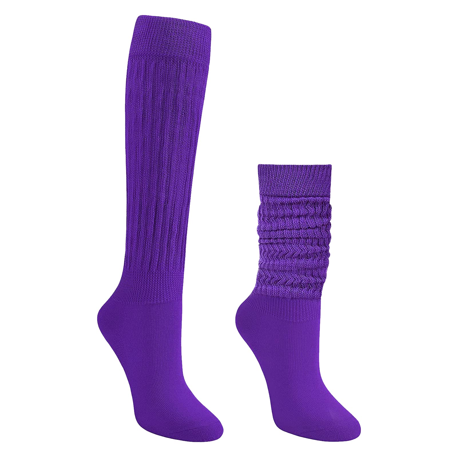 Women's Slouch Socks - Long Knit Scrunch Socks for Girls & Women - Cozy Casual Wear for Lounge, Home, and Winter Outfits