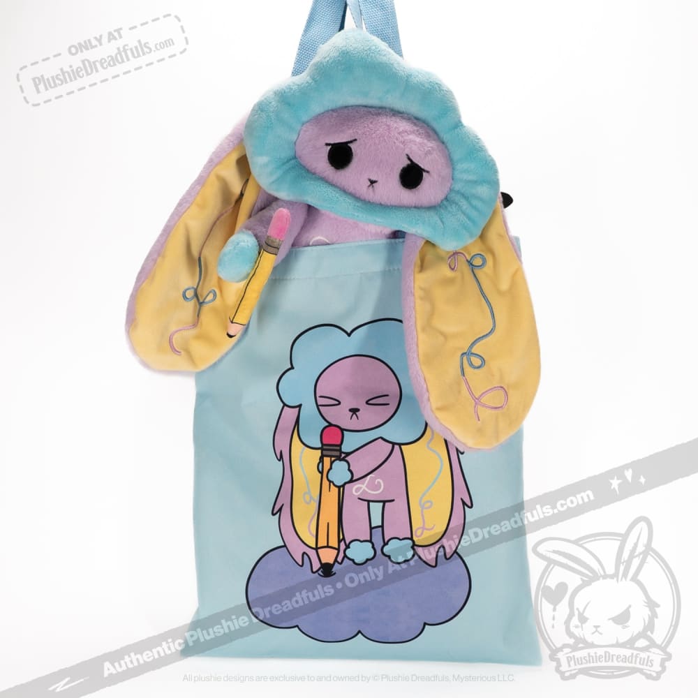 Plushie Dreadfuls Overthinking Bunny - Soft Stuffed Animal Toy for Anxiety Relief & Emotional Support | Cute Stress Relief Plush for Adults & Kids | Perfect for Therapy, Gifts, and Comfort