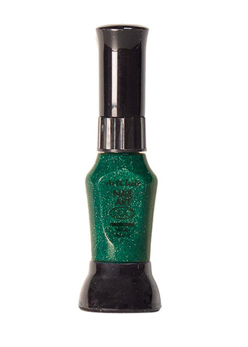 Color Club Nail Art Duo Set | Green Glitter Nail Polish & Top Coat | Perfect for Parties, Holidays & Special Occasions