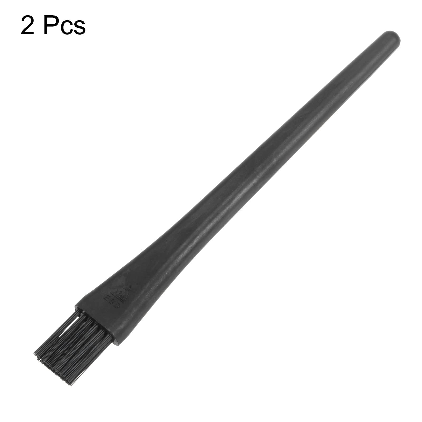 ESD Brush for Electronics - 2 Pack Antistatic Cleaning Brushes for PCB, Keyboard & BGA Repair - 18x14mm Nylon Bristles