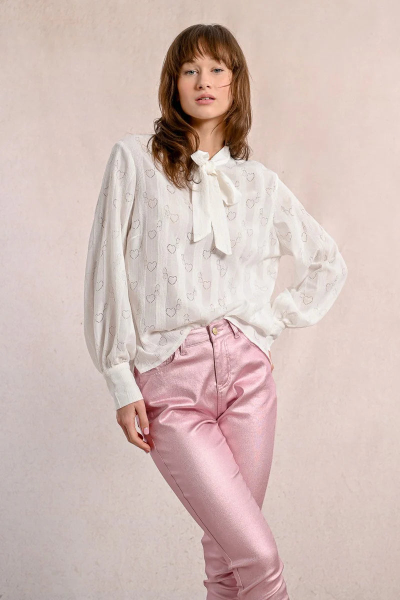 Waterproof Coated Slim Pants for Women - Stretchy High Waist Skinny Trousers in Soft Pink | Perfect for Office, Travel & Casual Outfits