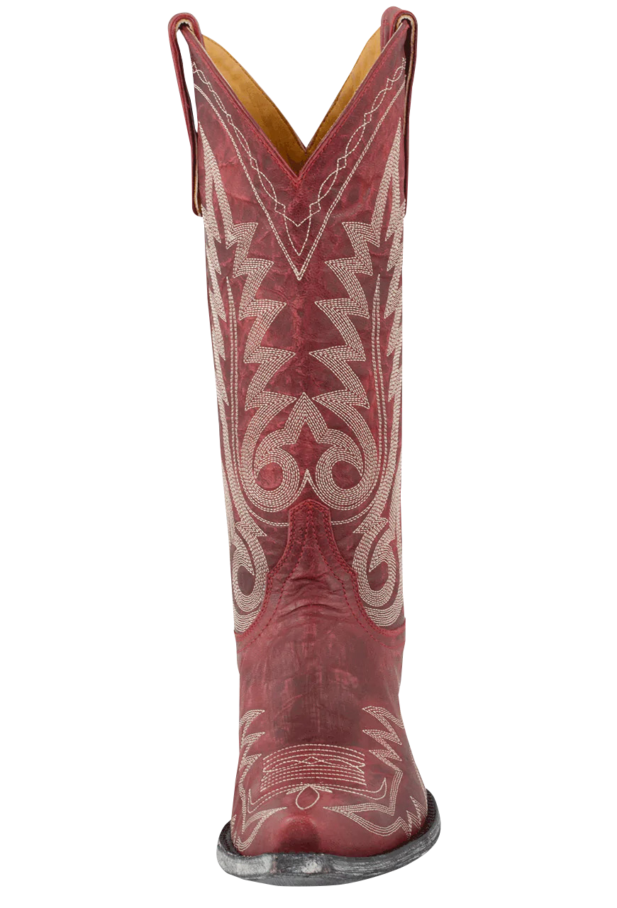 Old Gringo Goat Leather Nevada Cowgirl Boots for Women - Red Western Boots for Country Dancing, Rodeo & Cowgirl Fashion
