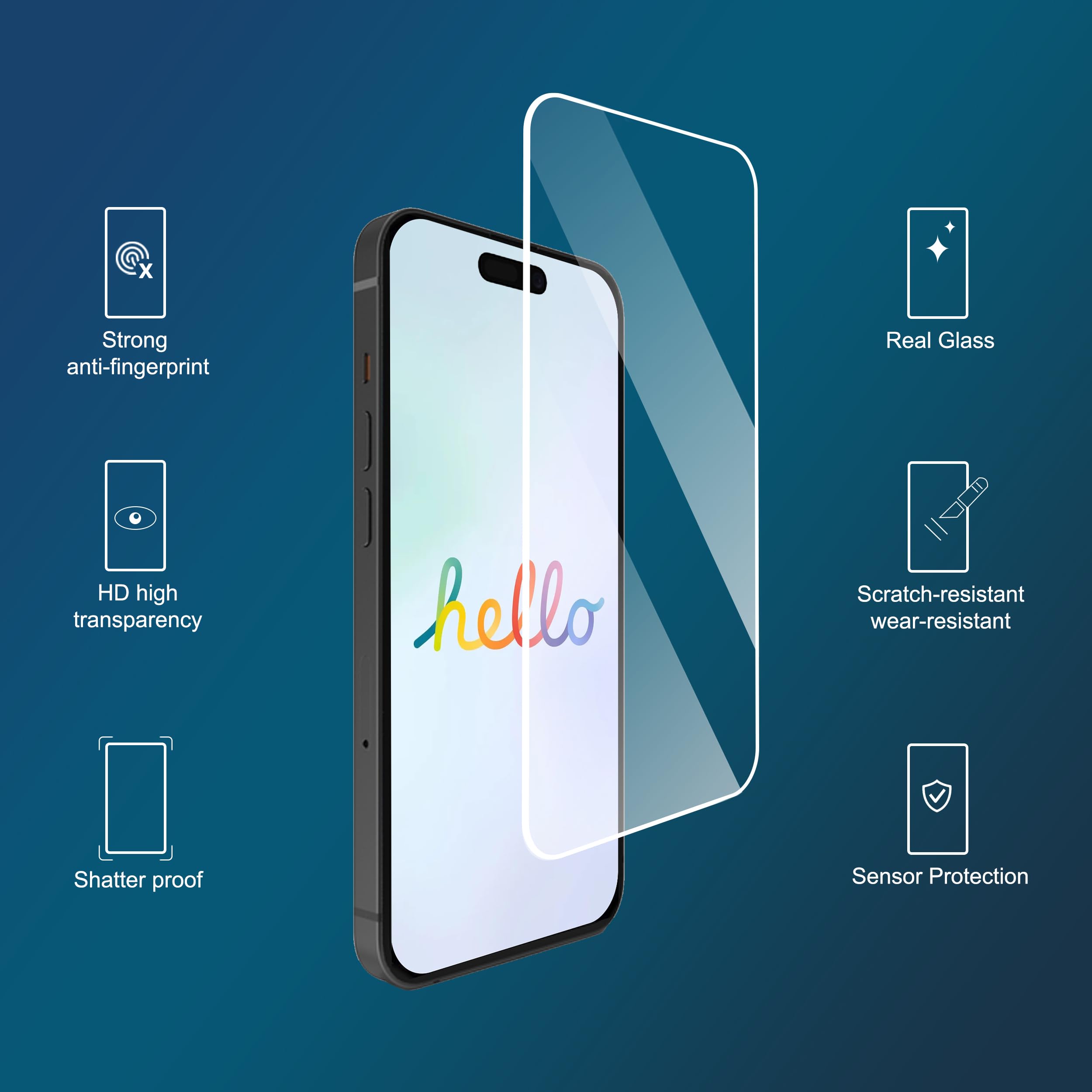 Ailun 3 Pack Tempered Glass Screen Protector for iPhone 16 Plus/15 Plus/15 Pro Max (6.7 Inch) - Dynamic Island Compatible, Case Friendly, HD Clear, Anti-Scratch, Bubble Free [Not for iPhone 16 Pro Max 6.9 Inch] - Perfect for Daily Use, Gaming, and Outdoor Activities