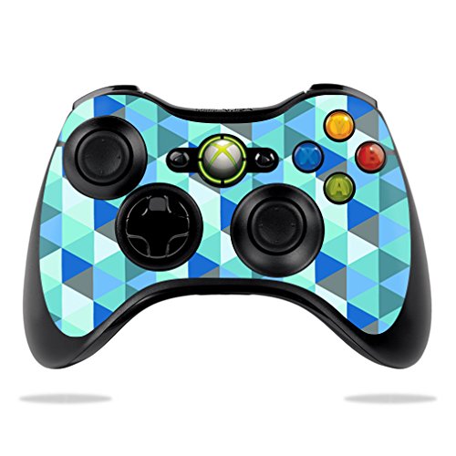 MightySkins Protective Skin Wrap for Microsoft Xbox 360 Controller - Blue Kaleidoscope Design | Durable Vinyl Decal Cover | Perfect for Gaming, Customization & Protection