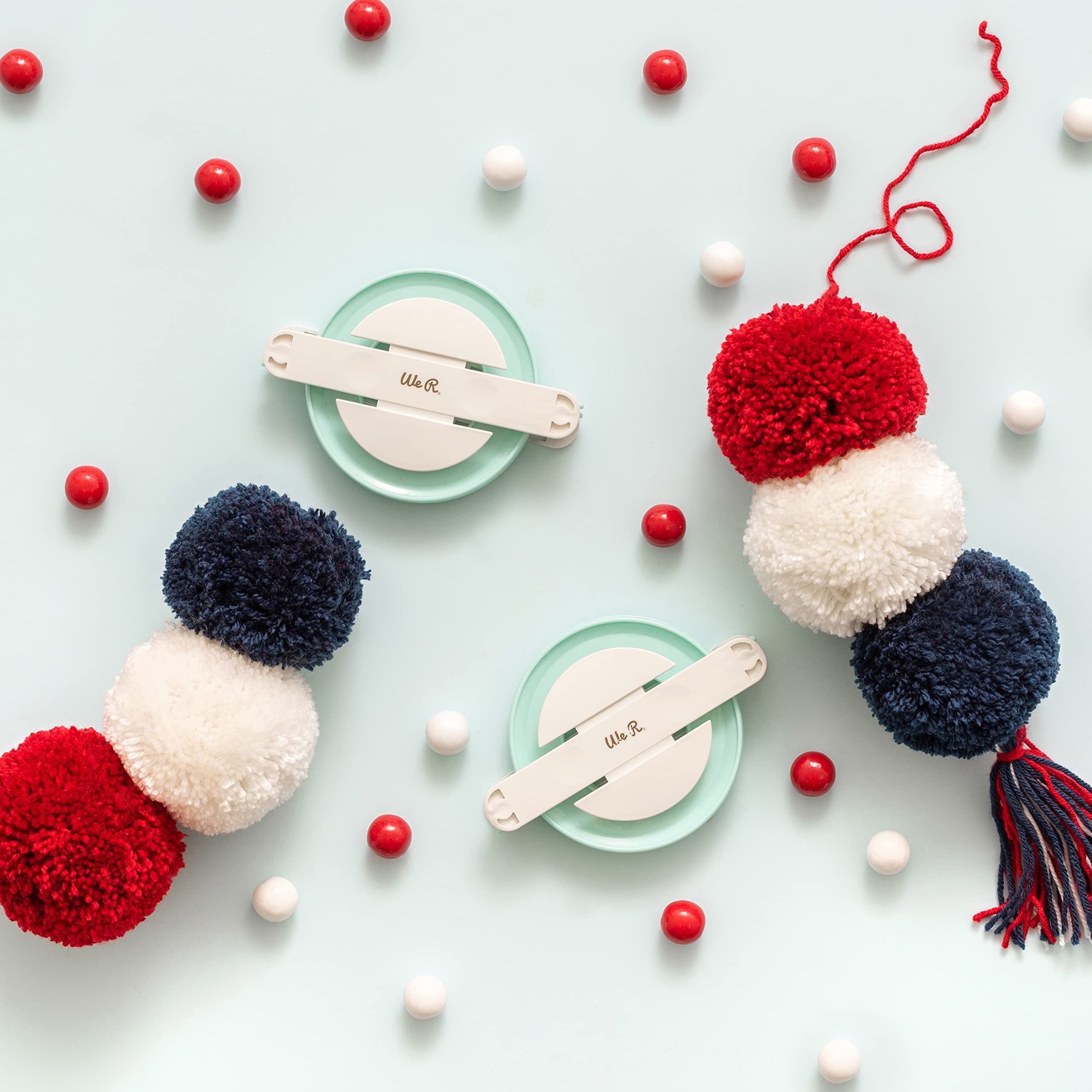 We R Memory Keepers Embellishment Makers Basic Tools - Jumbo Pom Pom Maker for DIY Crafts, Scrapbooking & Home Decor | Create Fluffy Pom Poms for Hats, Blankets & Gift Wrapping