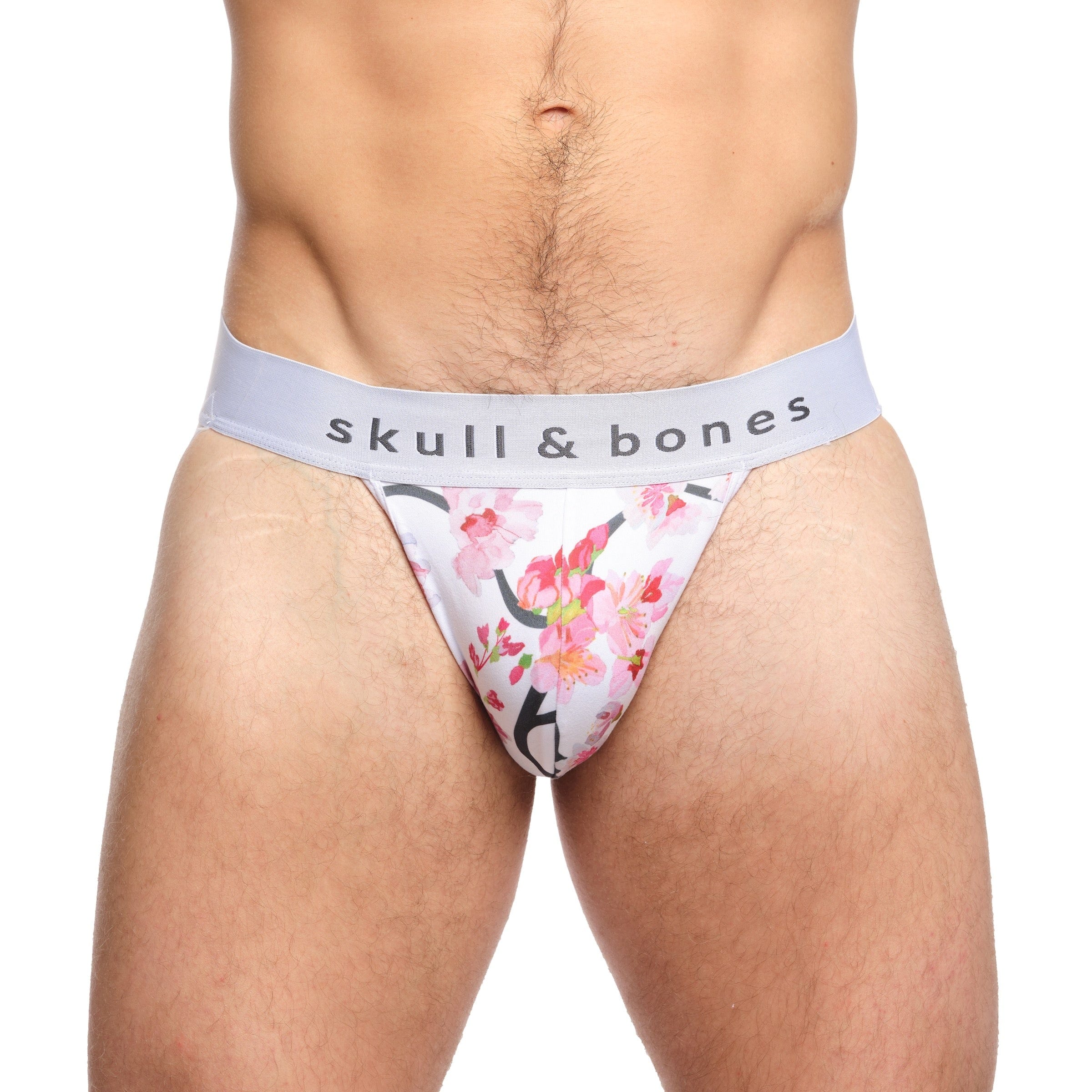 Cherry Blossom Jockstrap for Men - Comfortable White Athletic Support Underwear for Sports & Workout - Perfect for Gym, Running, and Cycling