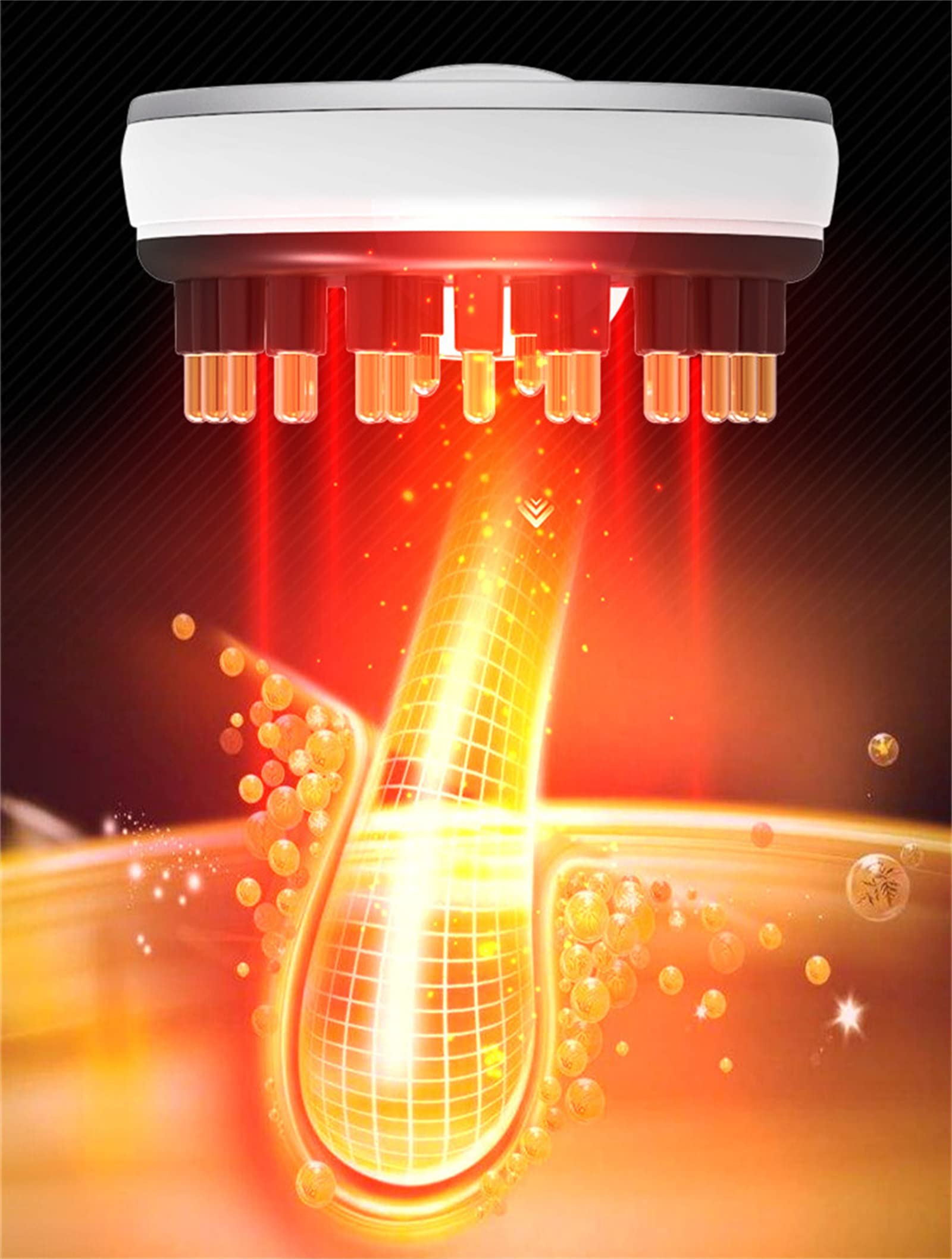 Electric Scalp Massage Comb for Hair Growth - Anti Hair Loss Stimulating Brush with Serum Applicator - Reduce Thinning Hair & Promote Healthy Hair Growth - Perfect for Daily Scalp Care & At-Home Hair Treatment