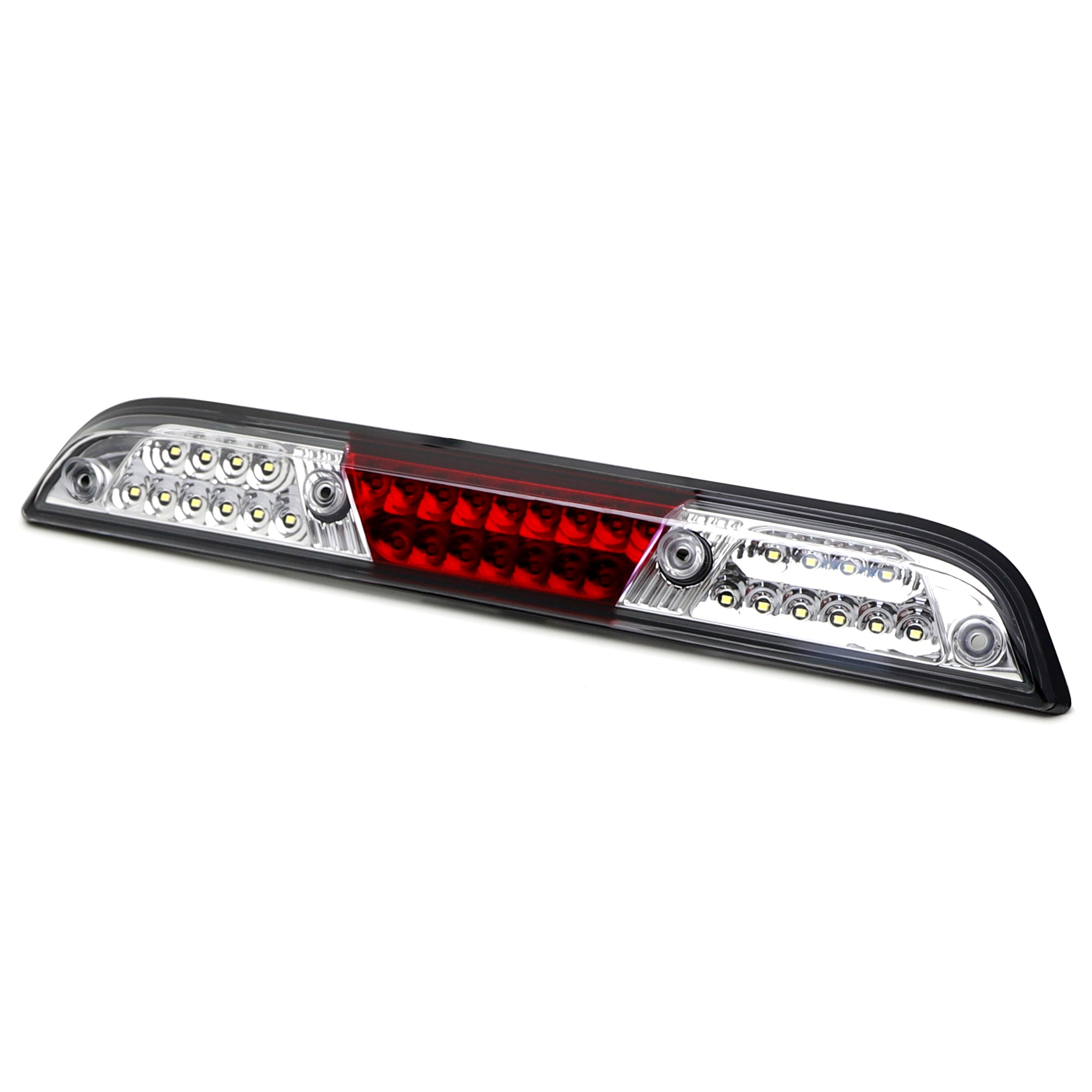 Clear/Red F1 Strobe LED High Mount 3rd Brake Light Compatible with 2015-2020 Ford F150, F250, Ranger - Enhanced Safety & Visibility for Trucks, Off-Roading & Night Driving