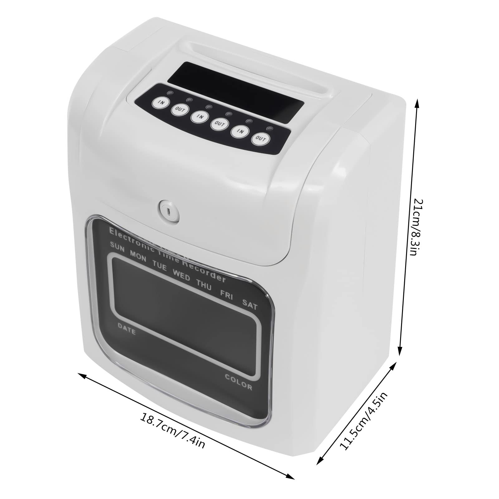 Employee Time Clock for Small Business - Punch Pak System with Time Calculation | Supports Up to 50 Employees | Includes 50 Time Cards & Security Key | 240V | Ideal for Offices, Retail Stores, Warehouses & Workplaces