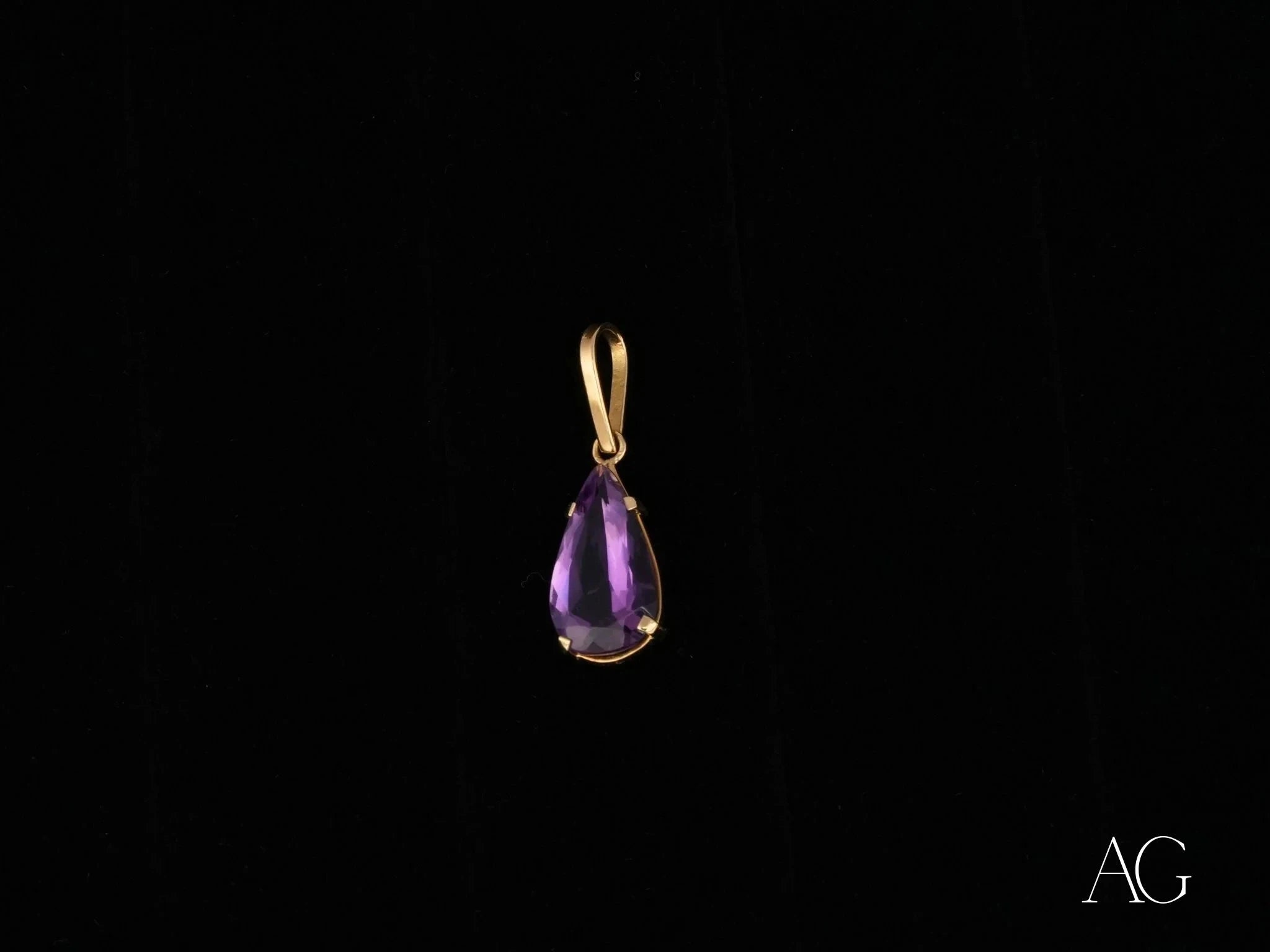 18K Solid Gold Amethyst Necklace - Violet Bloom Pendant for Clarity & Elegance | Perfect for Weddings, Anniversaries & Spiritual Healing Jewelry Gifts