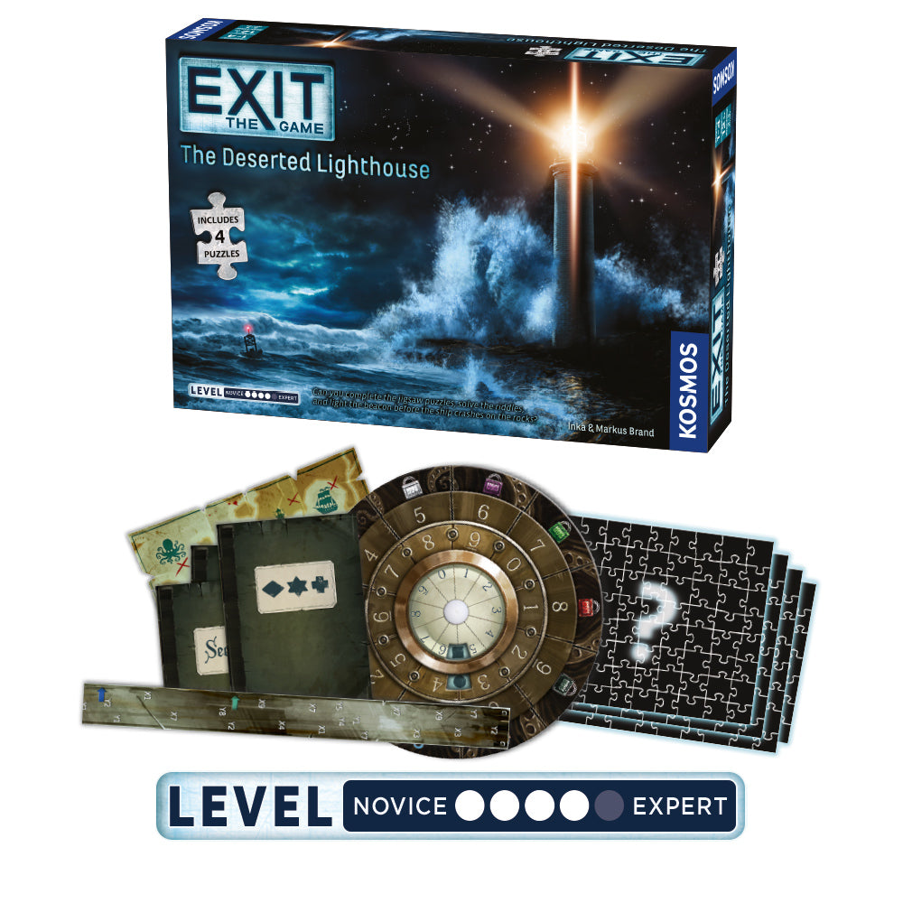 EXIT: The Game Season 5b - 2 Pack Escape Room Board Games with Jigsaw Puzzles (EXIT: The Sacred Temple & Deserted Lighthouse) | Family Game Night & Team Building Activities