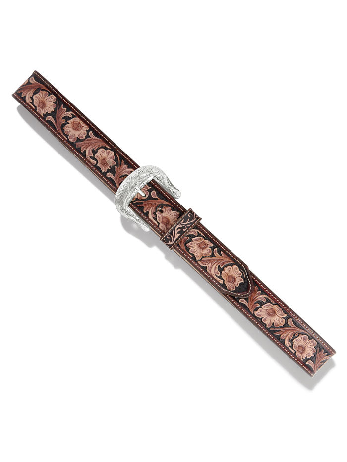 Justin C14114 Bonanza Trail Belt - Genuine Leather Western Belt for Men - Dark Brown - Perfect for Cowboy Boots, Jeans & Outdoor Adventures