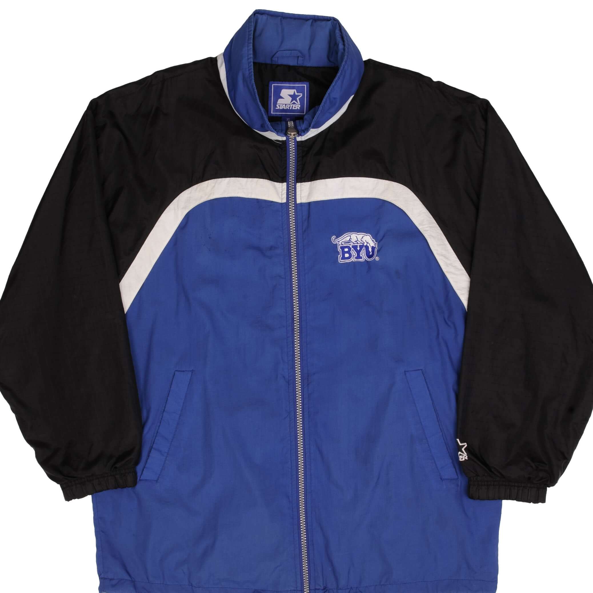 Vintage BYU Brigham Young Starter Windbreaker Jacket 1990s Size XL - Perfect for College Sports Fans & Retro Fashion Enthusiasts