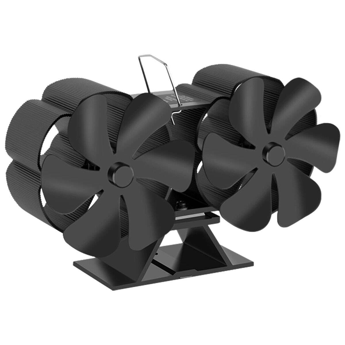 12-Blade Silent Eco Heater - Self-Powered Wood Stove Fan for Fireplace & Stove Top - Efficient Heat Distribution for Cozy Home Heating