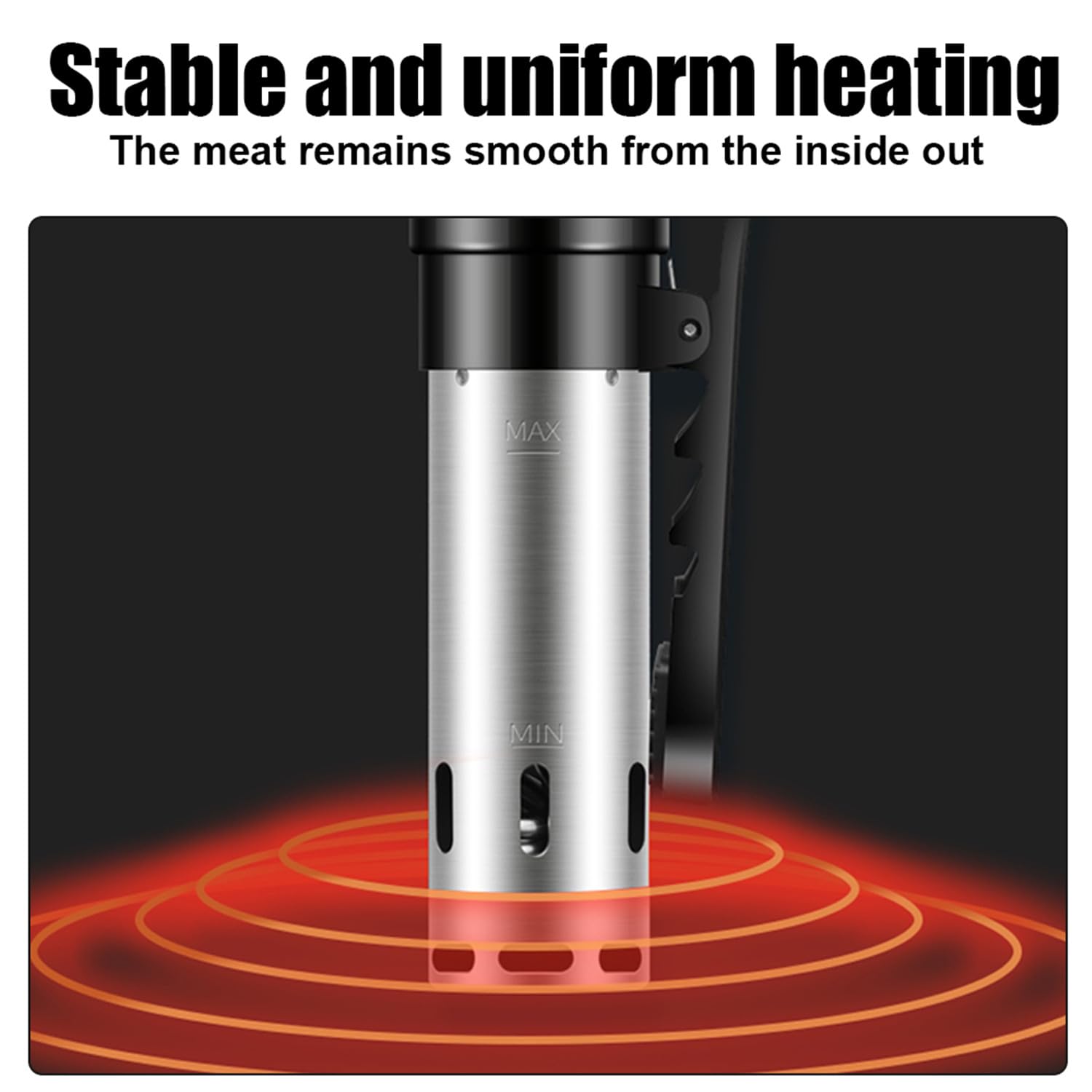 Ranzivoo 1100W Ultra Quiet Sous Vide Precision Cooker - Stainless Steel Immersion Circulator with Touch Control & Accurate Temperature for Home Kitchen, Restaurant, Meal Prep & Sous Vide Cooking