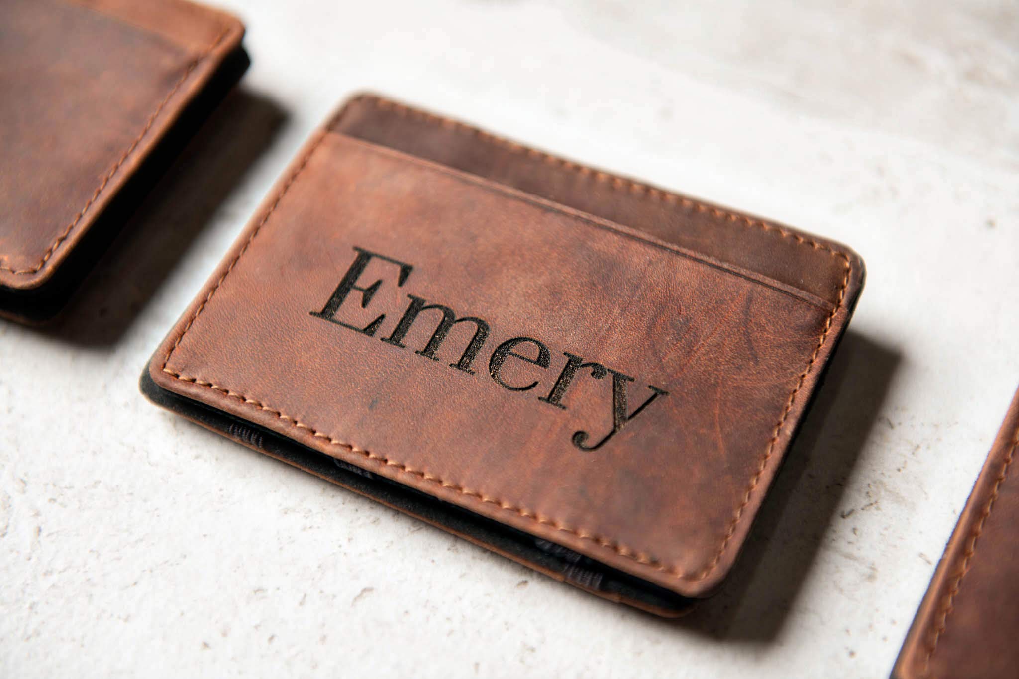 Left Coast Original Personalized Distressed Leather Flip Wallet - Handmade Genuine Leather Bifold Wallet for Men - Perfect for Everyday Carry, Travel & Gift Giving
