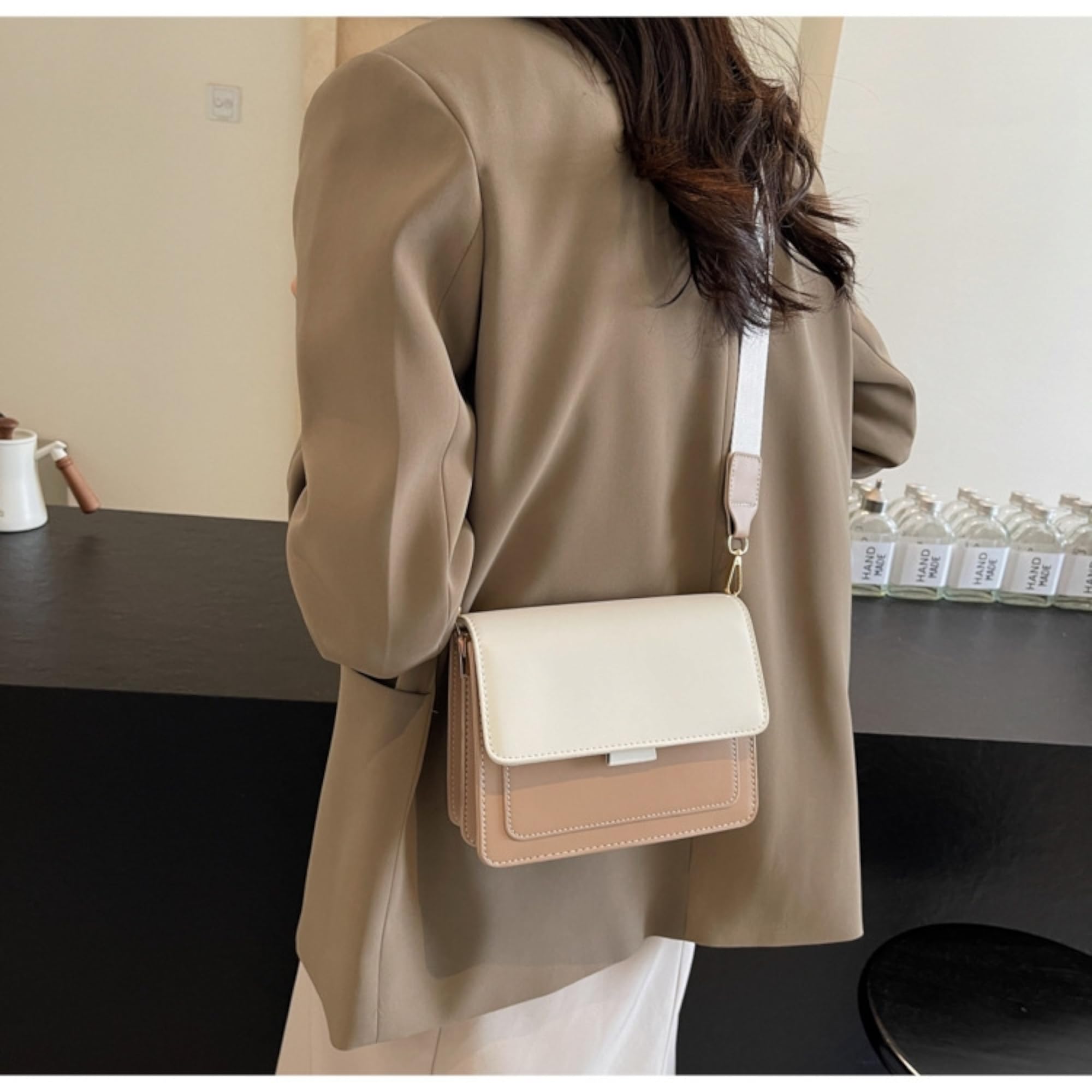 Stylish SANTORINI Women's Crossbody Sling Bag - Compact NYC-Inspired Shoulder Purse for Everyday Use, Travel & Work Essentials
