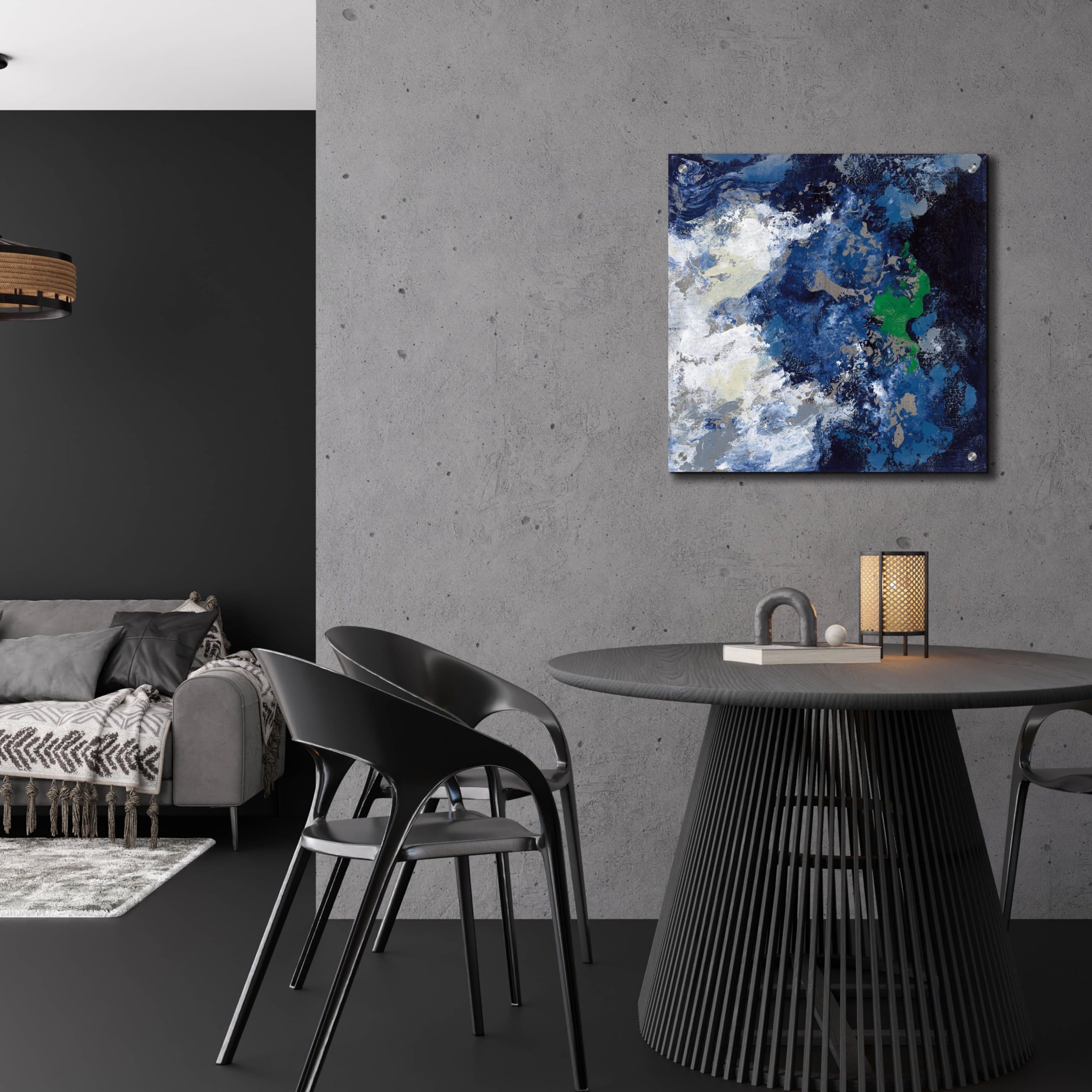 Epic Art 'Northern Coast III' by Silvia Vassileva - 24x24 Inch Acrylic Glass Wall Art Painting, Modern Coastal Home Decor for Living Room, Bedroom & Office