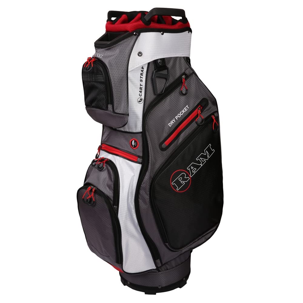 Ram Golf FX Deluxe 14-Way Full Length Dividers Golf Cart Bag - Perfect for Tournaments and Weekend Rounds