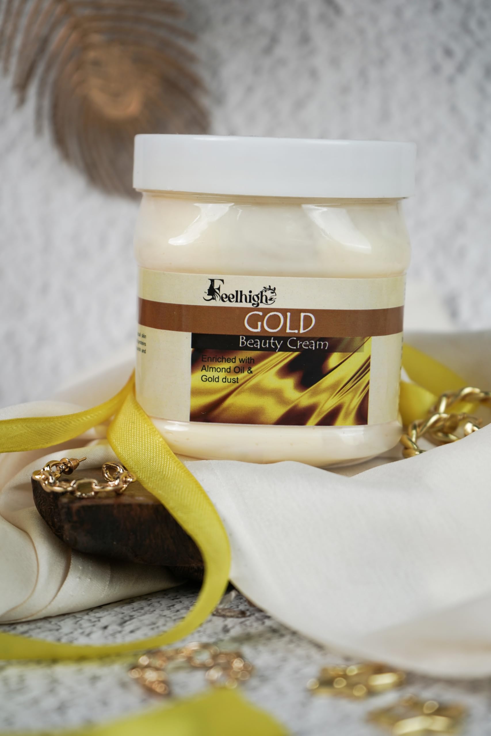 Feelhigh Papaya Face & Body Scrub with Gold Cream - 2-Piece Skincare Set for Exfoliation & Brightening | Perfect for Acne-Prone & Dull Skin
