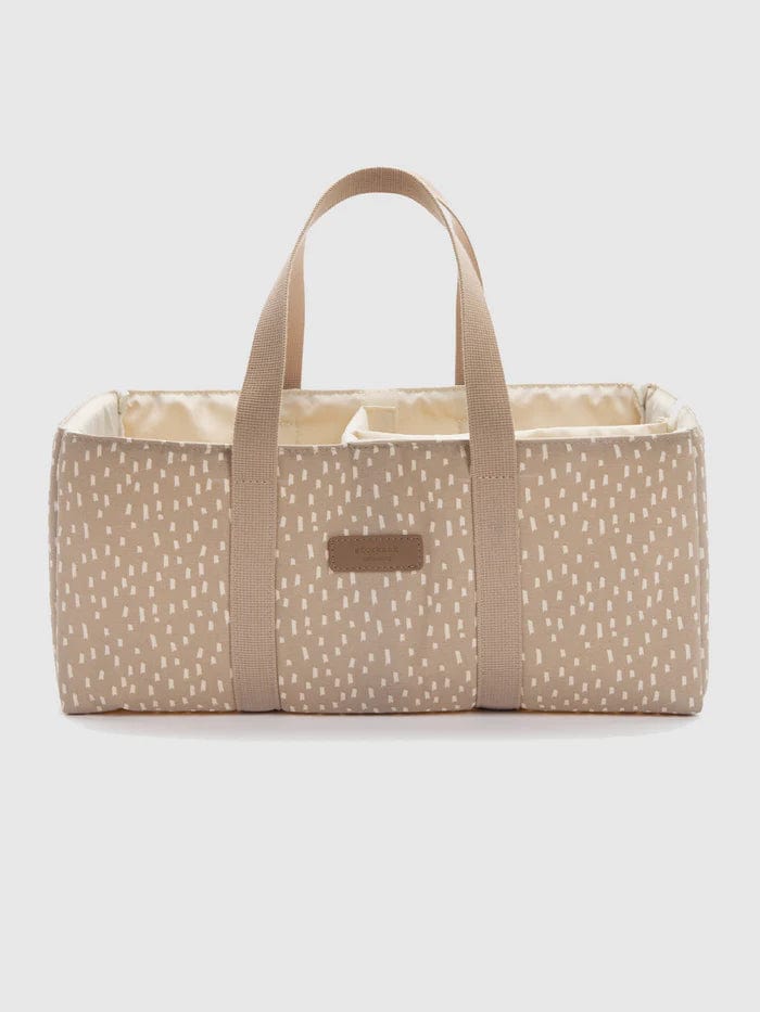 Storksak Organic Diaper Caddy in Seashell - Perfect Baby Shower Gift for Nursery Organization & On-the-Go Parents