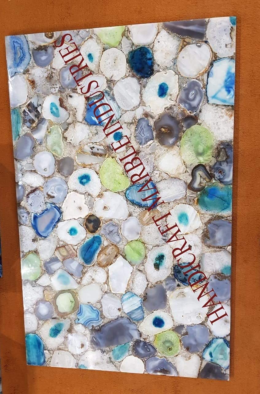 Natural Agate Stone Rectangle Table Top 60