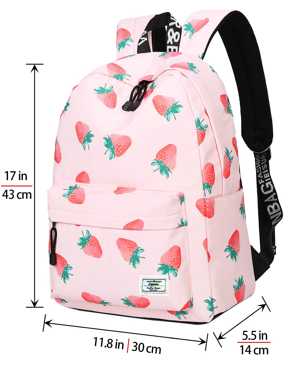 MyGreen Kids Backpack - Cute Kawaii Girls School Backpack for Elementary, Middle & High School - Lightweight Durable Bookbag for Daily Use, Travel & Outdoor Activities