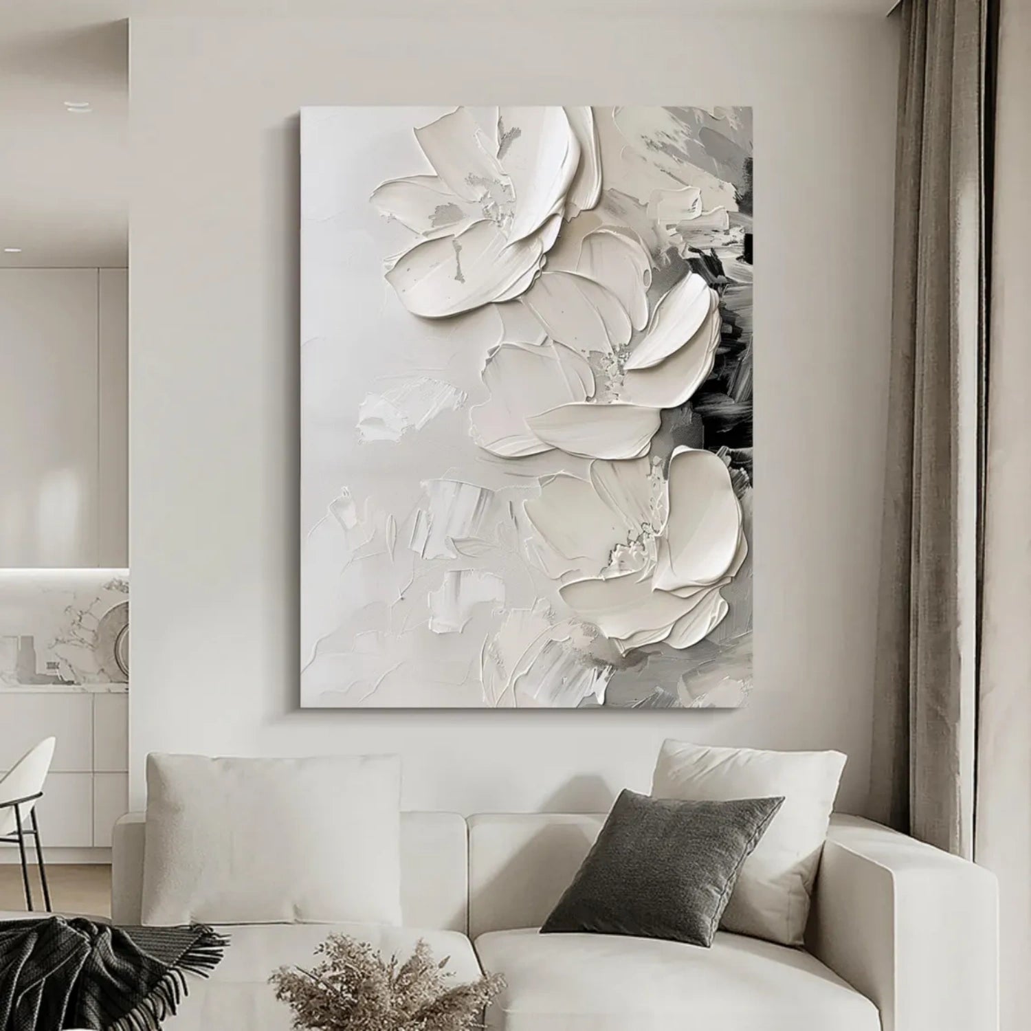 Flower and Tree Painting #FT 198 - Handmade Canvas Wall Art for Home & Office Decor - Perfect for Living Room, Bedroom, and Office Spaces