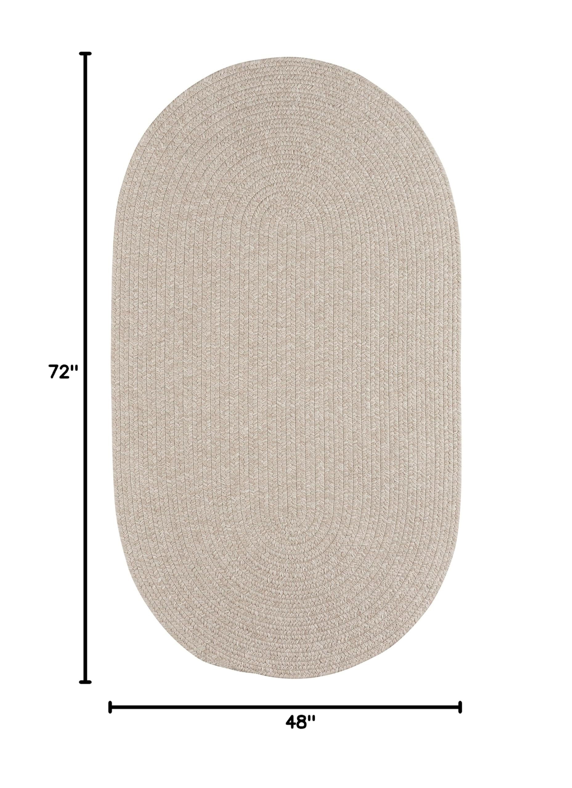 Capel Rugs Candor Oval Braided Jute Rug 4x6 Feet - Natural Fiber Floor Mat for Living Room, Bedroom & Entryway Decor