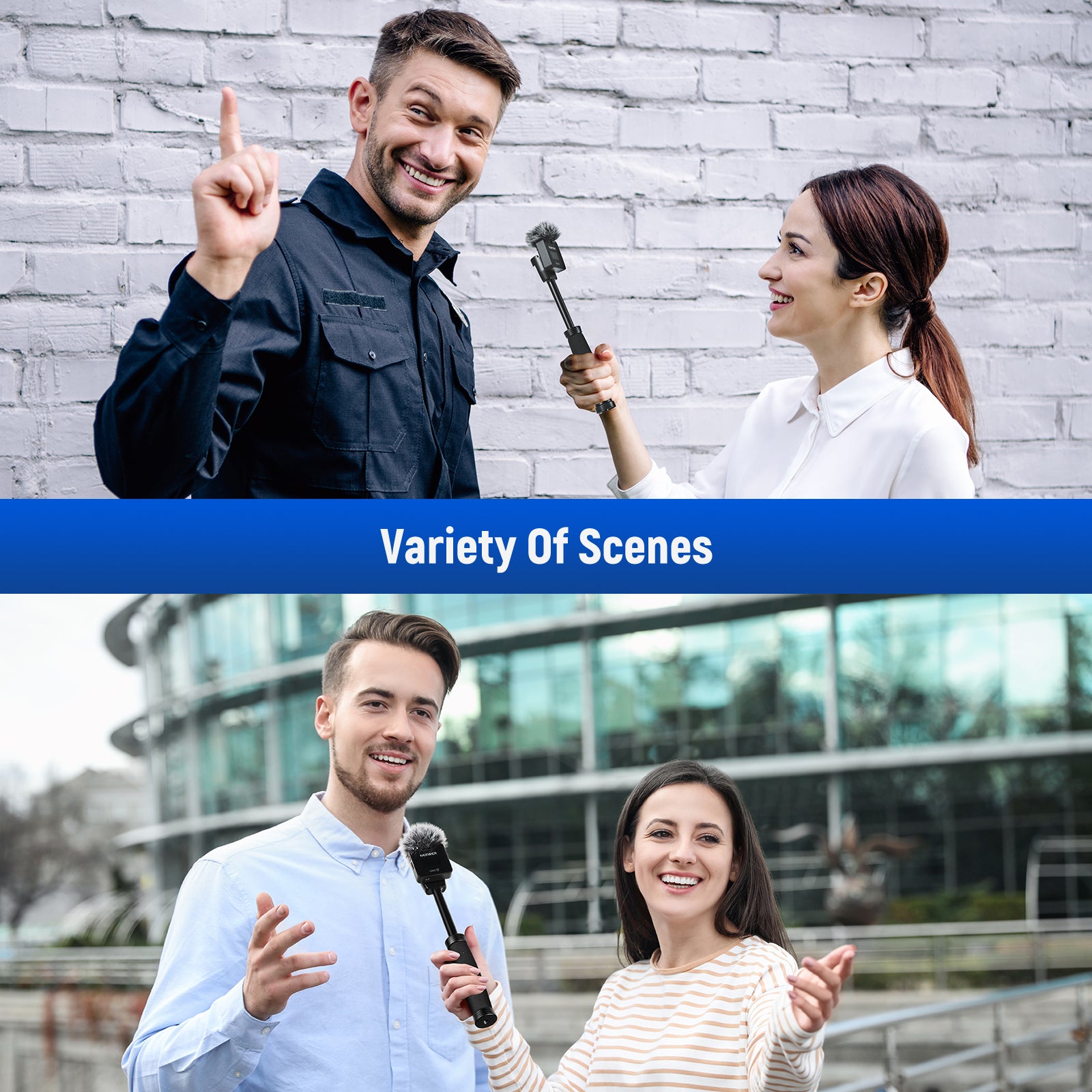 NEEWER Telescoping Interview Microphone Handle for Rode Wireless Go - Adjustable Boom Pole for Podcasting, Vlogging & Live Streaming - Perfect for YouTube, TikTok & Studio Recording