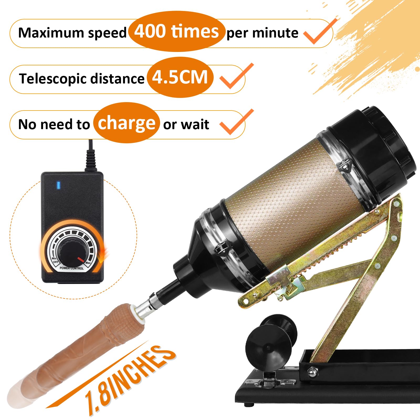 Automatic Thrusting Sex Machine for Women & Men - Powerful Dildo Machine with Adjustable Speed for Ultimate Pleasure | Perfect for Couples Play, Solo Stimulation & BDSM Scenes