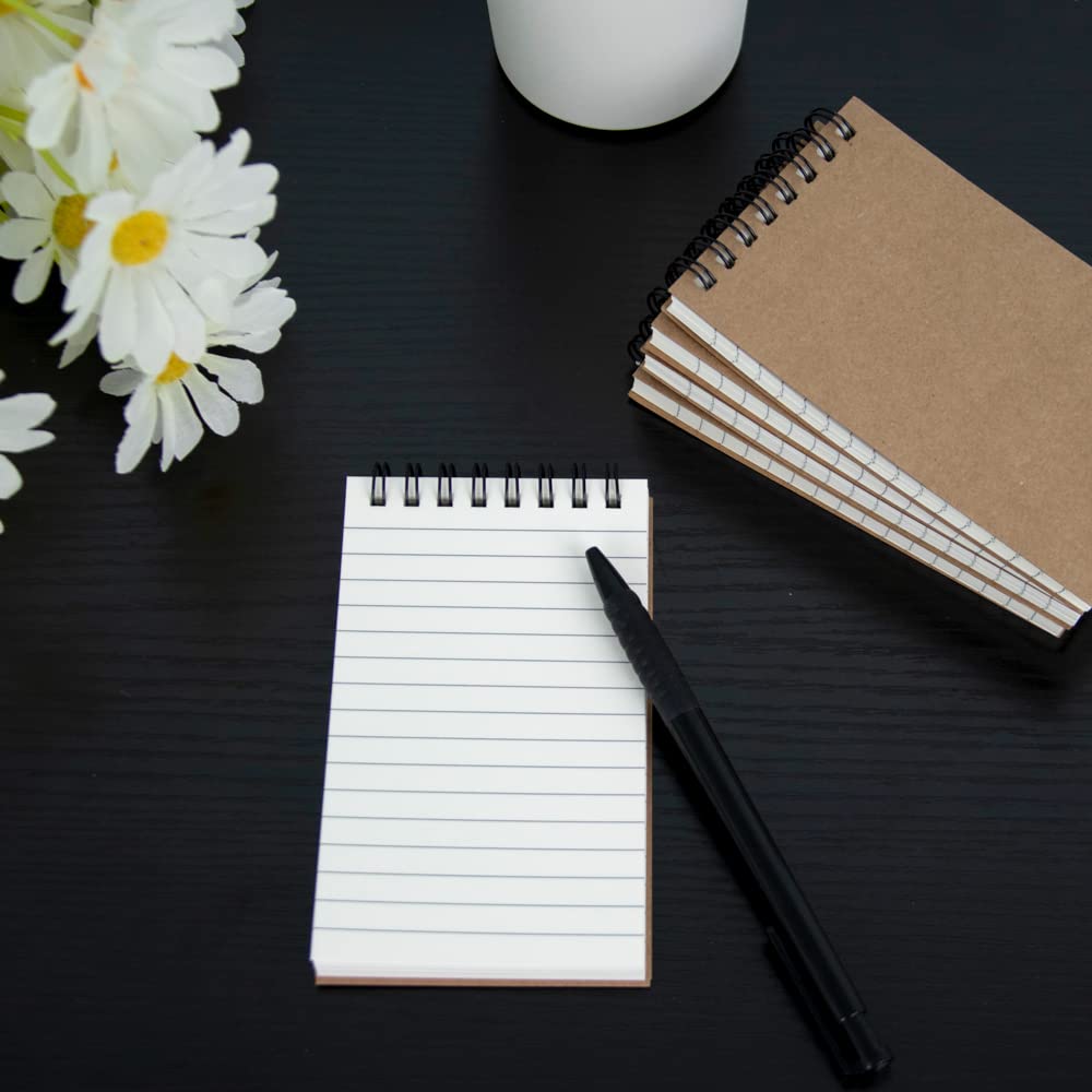 5-Pack Mini Spiral Notebooks - 3x5 Pocket Notepads with Lined College Ruled Paper for Home, Office, School & Travel | Compact Memo Pads for Notes, Meetings, Shopping Lists & Daily Planning