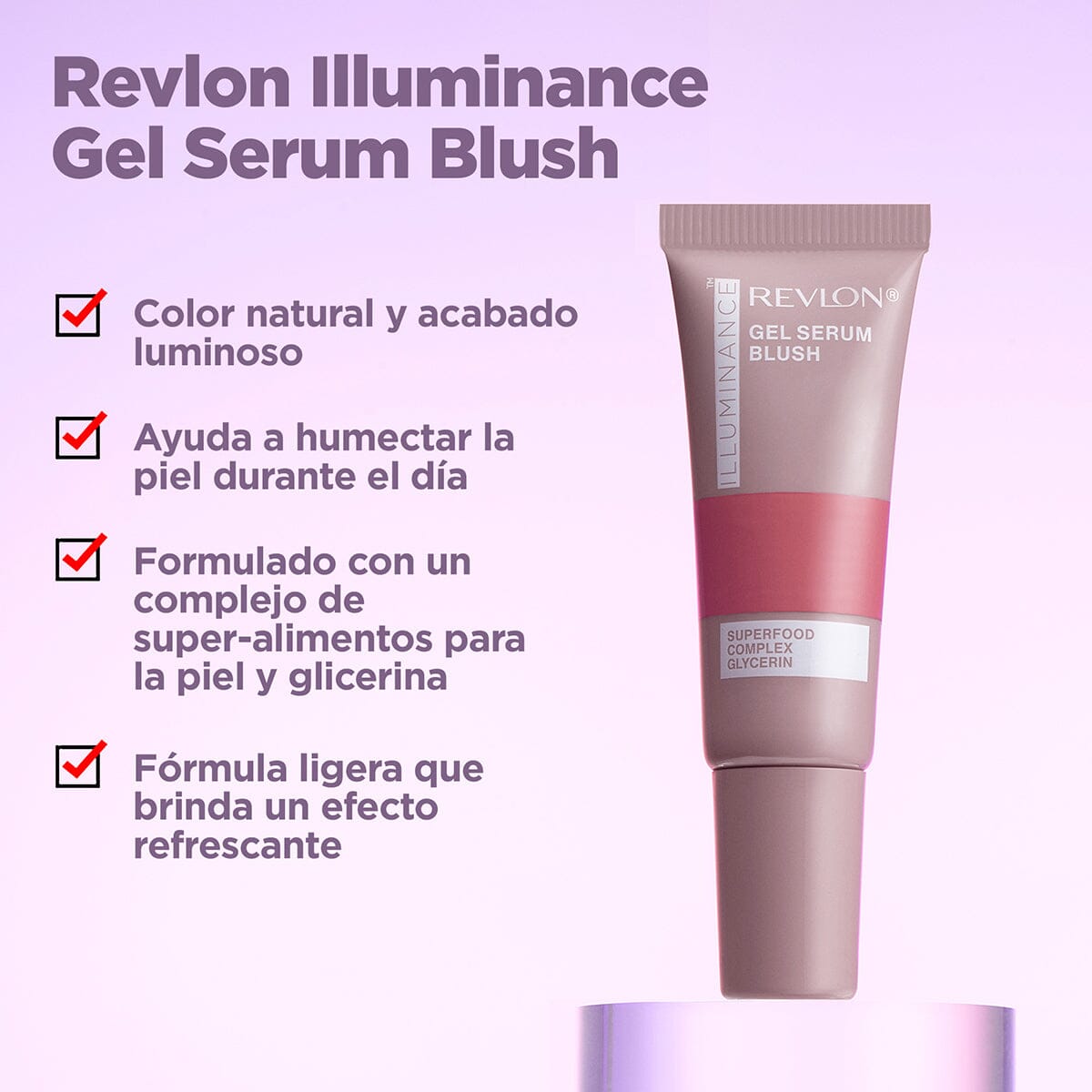 Revlon Illuminance Gel Serum Blush - Brilliant Berry Shade, Hydrating & Long-Lasting Cheek Color for a Natural Glow | Perfect for Daytime Makeup & Special Occasions