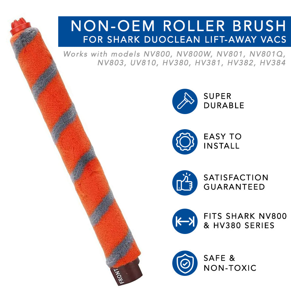 MaximalPower Replacement Roller Brush Compatible with Shark NV800 NV800W NV801 NV803 NV801Q NV803 UV810 HV380 HV381 HV382 HV383 HV384 HV384Q DuoClean Vacuum Cleaners - Perfect for Pet Hair, Hard Floors & Carpet Cleaning