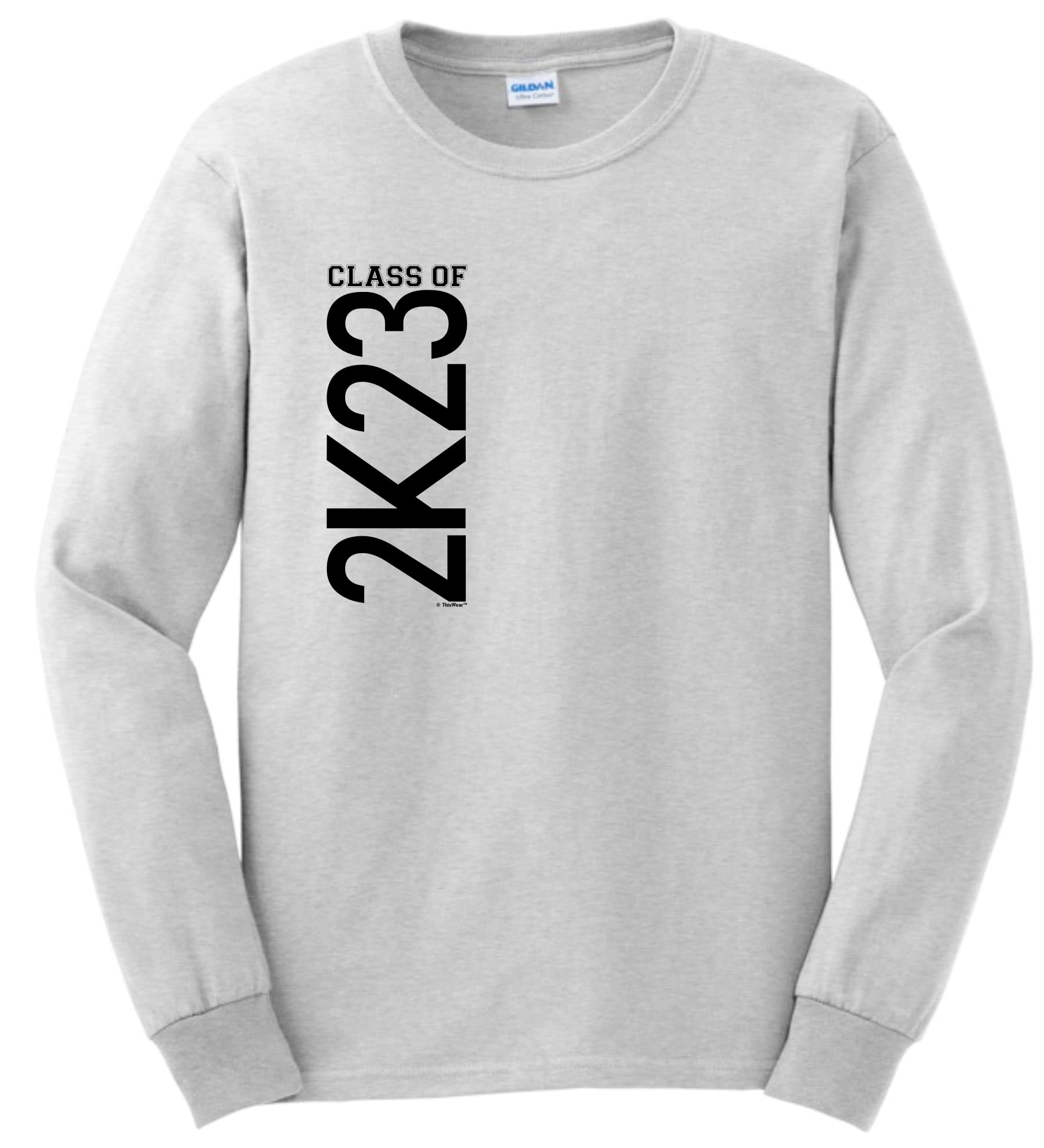 2022 & 2023 Graduation Gifts - Custom Class of 2K23 Long Sleeve T-Shirt by ThisWear | Perfect for Graduation Parties, Senior Week & Alumni Events