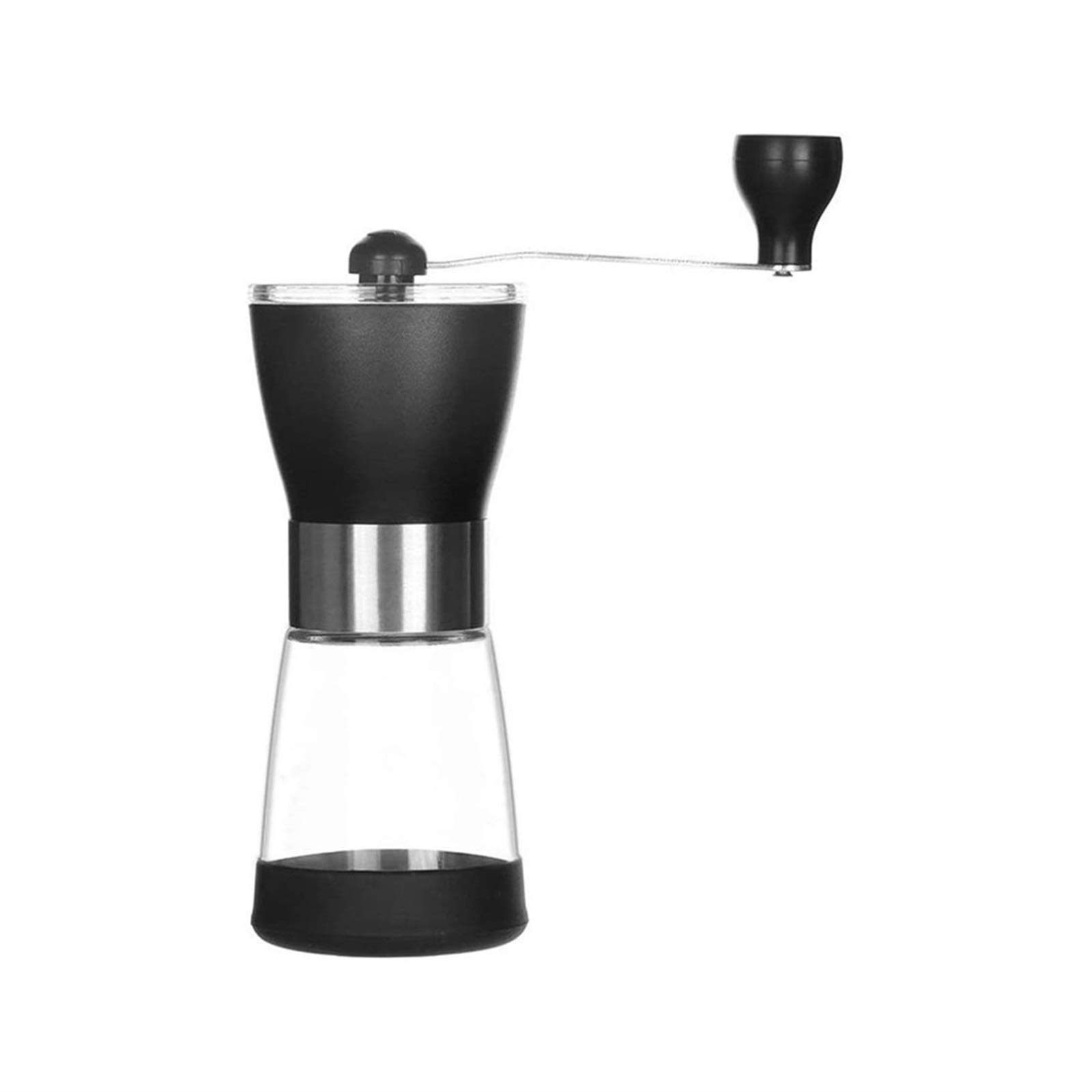 Premium Manual Coffee Grinder with Ceramic Burr - Adjustable Coarseness, Portable Stainless Steel Hand Crank Mill for Espresso, French Press & Cold Brew - Perfect for Travel, Camping & Home Use
