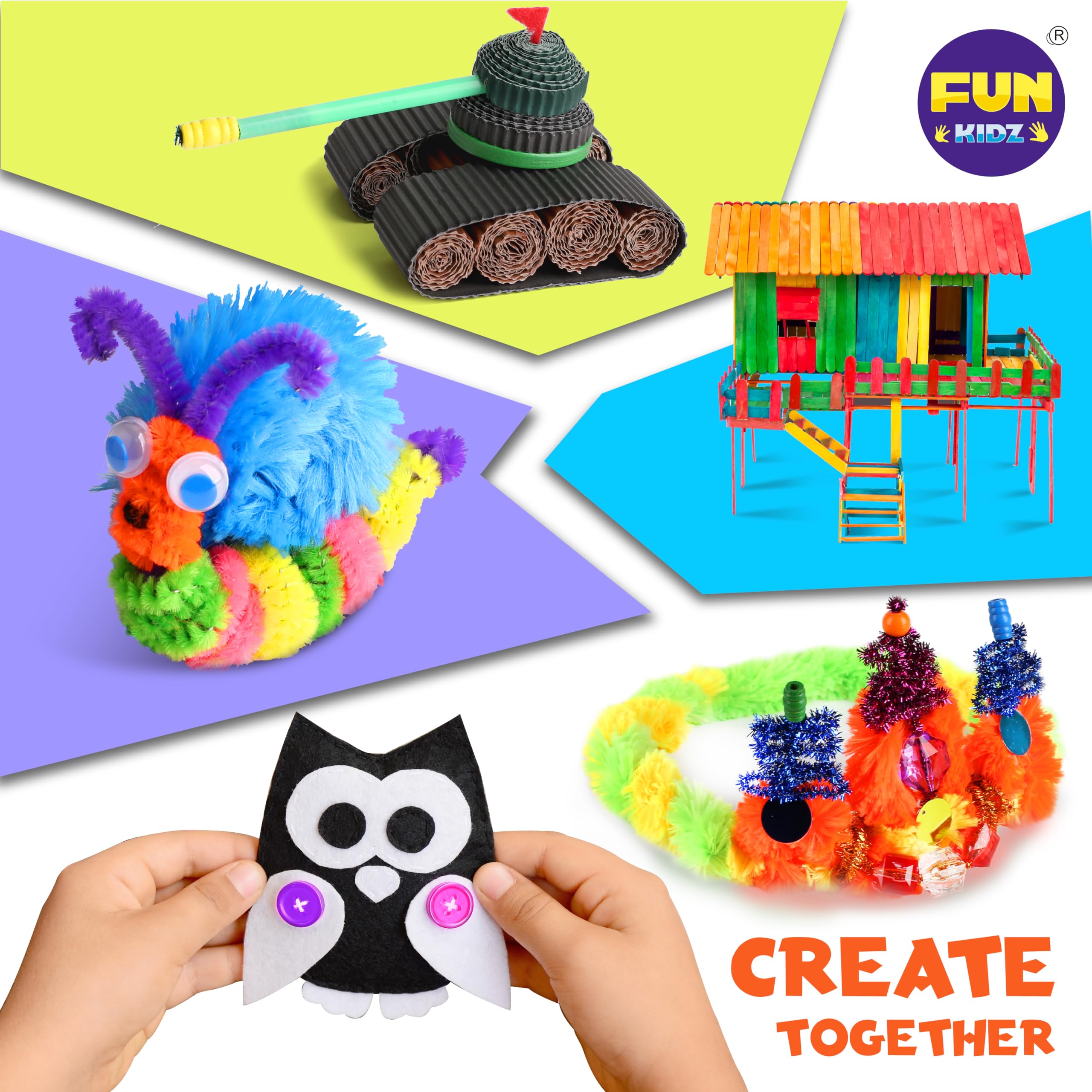 3 Layers Jumbo Arts and Crafts Supplies Warehouse - 1600+ Giant Craft Materials Kit for Kids 6-12, Biggest Chest Box 17.91Wx12.4L - Creative Toys Birthday Gift for Preschool Girls and Boys - Perfect for DIY Projects, Classroom Activities & Party Favors