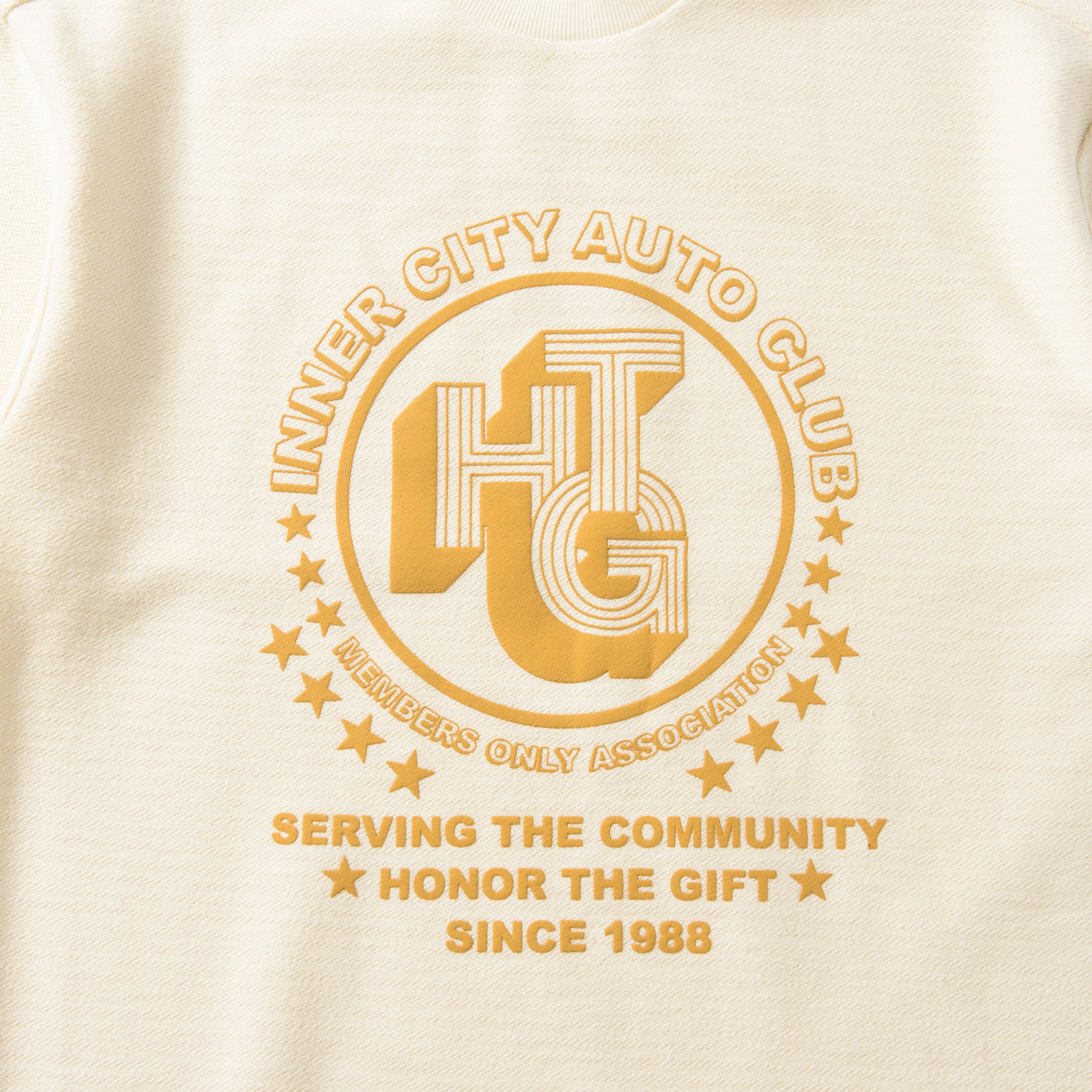 Honor The Gift Association Herringbone T-Shirt for Men - Premium White Cotton Tee - Casual Streetwear & Everyday Wear