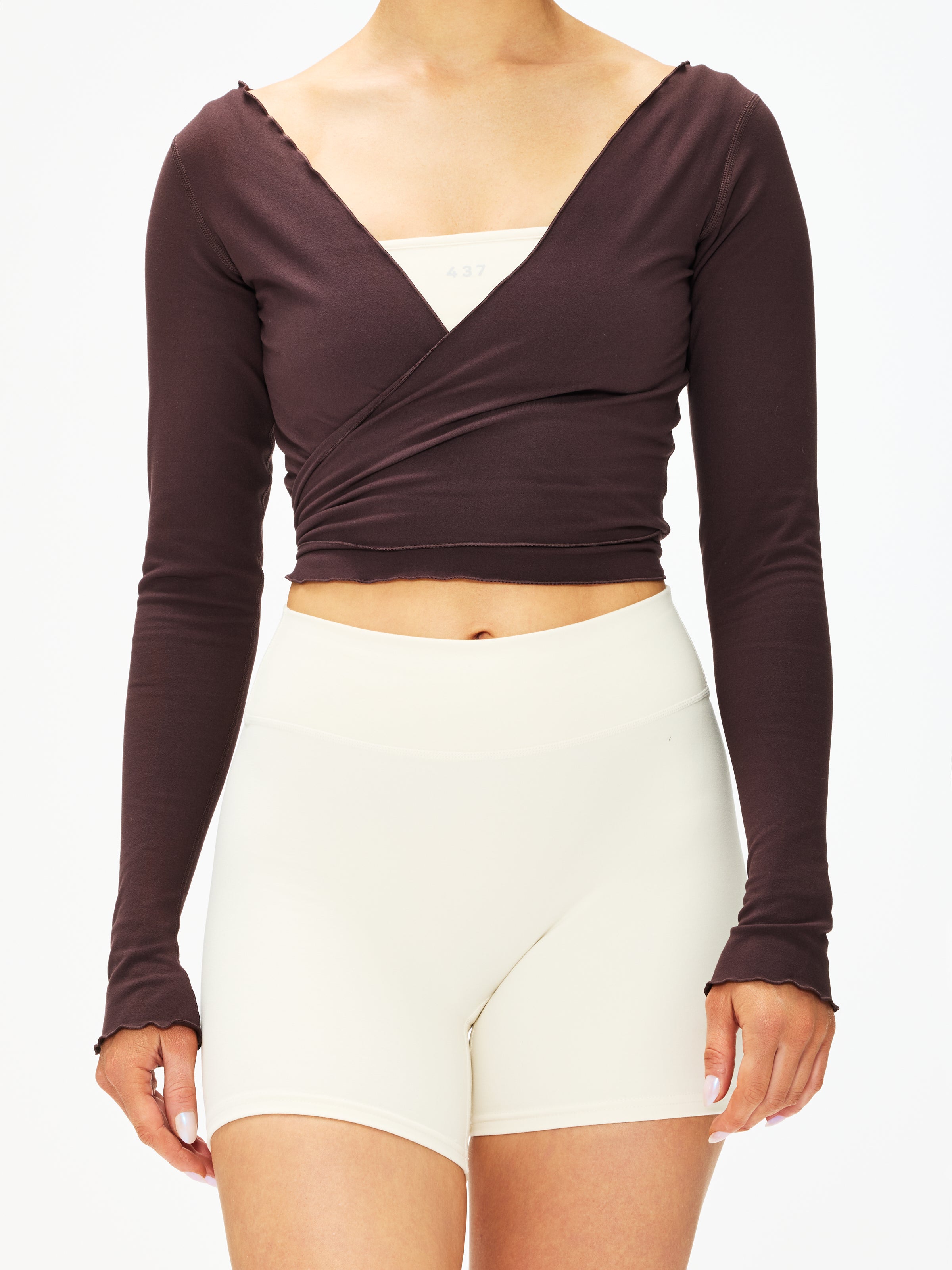 437 The Wrap Top - Stylish & Comfortable Women's Wrap Blouse for Work, Date Night & Casual Outfits | Flattering V-Neck & Sleeve Design | Perfect for Office, Parties & Everyday Wear