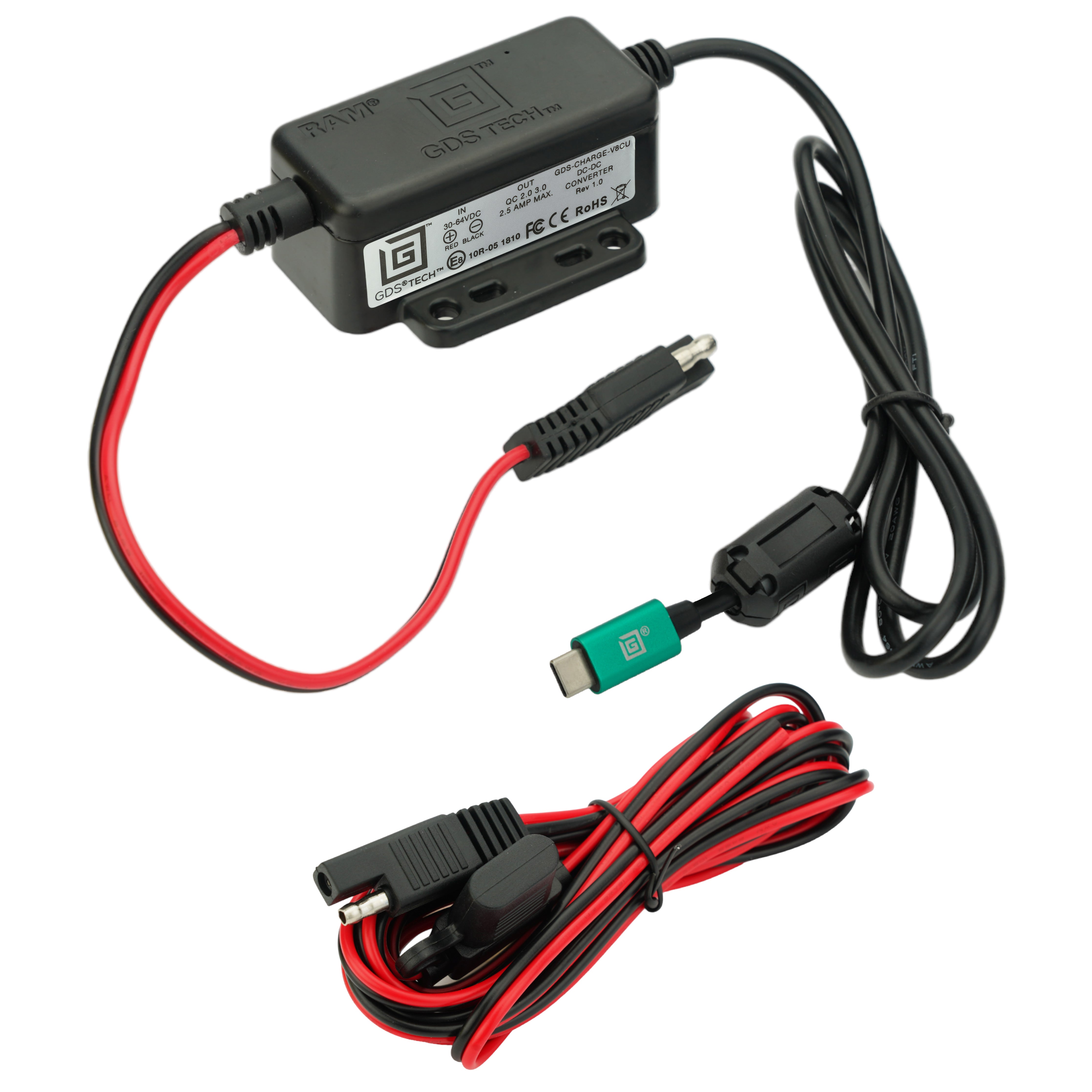 GDS® Modular 30 64V Hardwire USB-C Charger for Cars & Trucks - Fast Charging Compatible with RAM GDS CHARGE V8CU | Perfect for Road Trips & Daily Commute