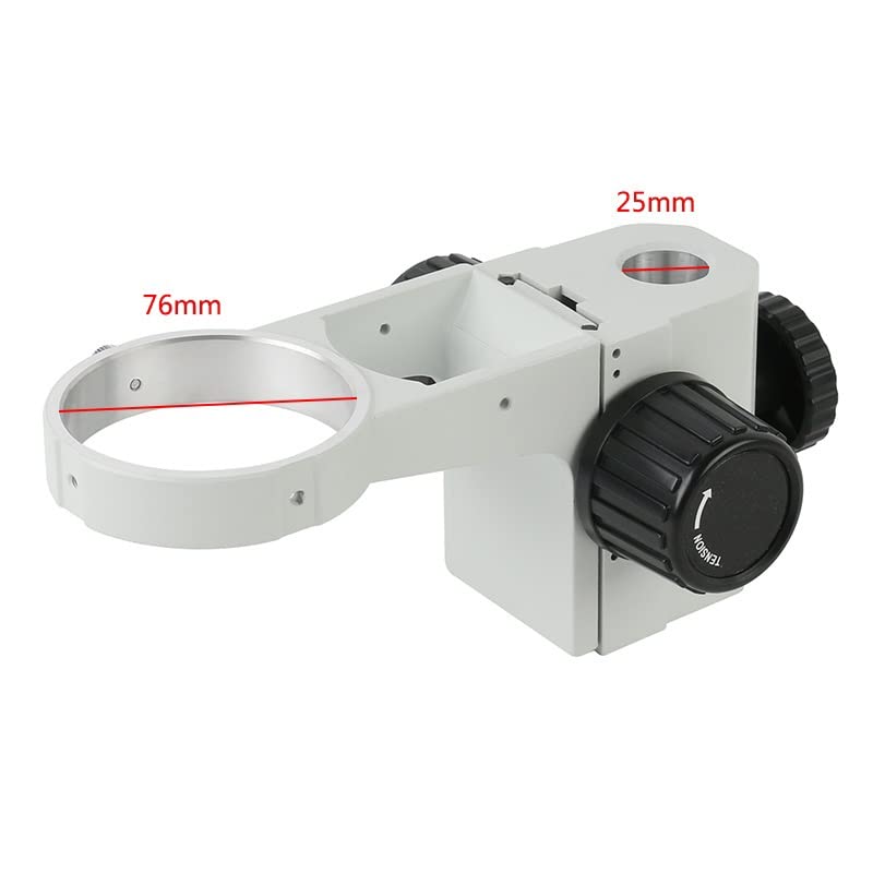 **76mm Adjustable Microscope Ring Focusing Holder & Head Bracket – Compatible with Stereoscopic Microscopes, Stands & Slides (A1-25mm White) – Ideal for Lab Research, Education & Hobbyist Use**