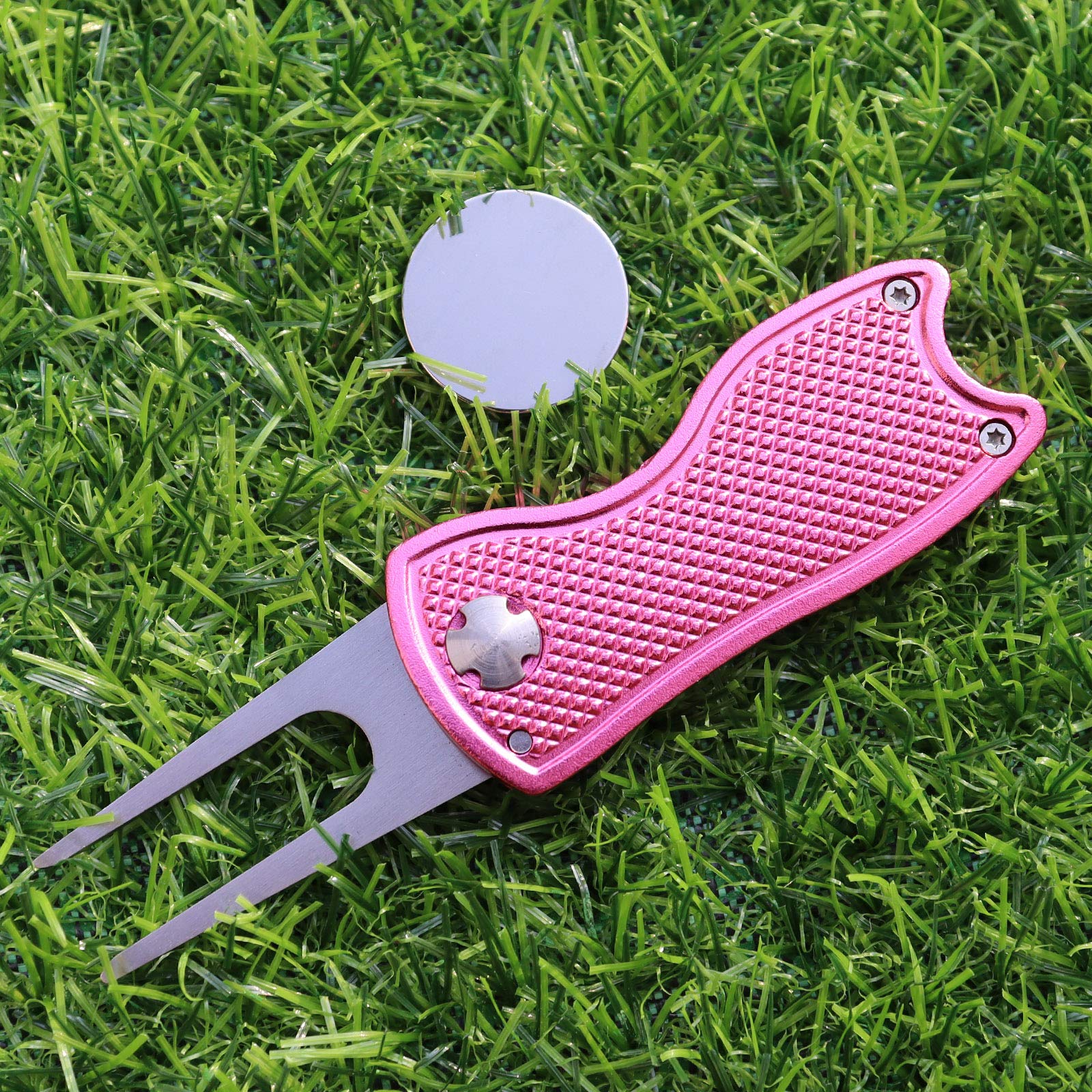 Foldable Golf Divot Repair Tool & Ball Marker Set - 3-in-1 Golf Accessories for Greens, Perfect for Golf Course, Practice & Tournament Use