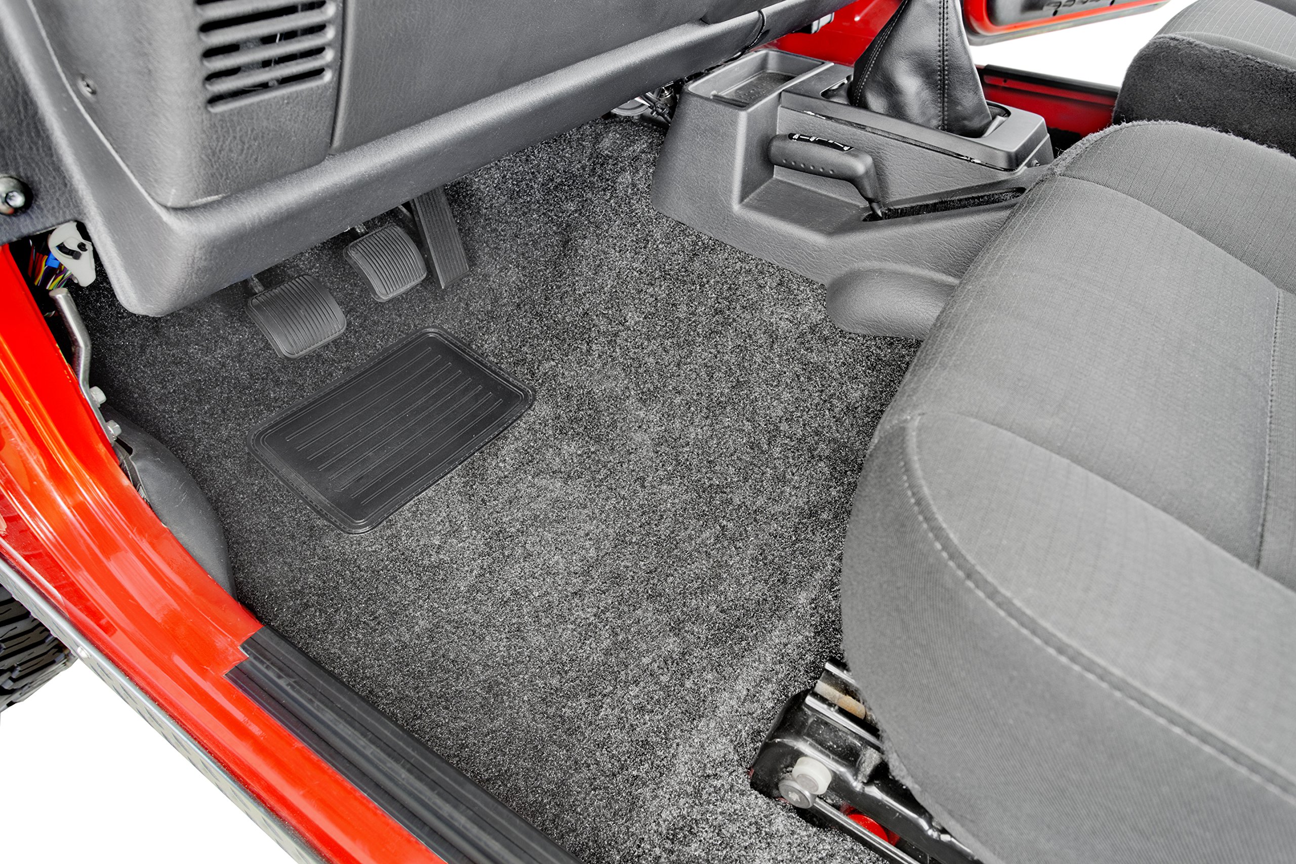 Bedrug Jeep Wrangler TJ/LJ Floor Liners (1997-2006 Models Without Center Console) - 3-Piece Set with Heat Shields in Gray | Durable All-Weather Protection for Off-Road Adventures & Daily Commuting