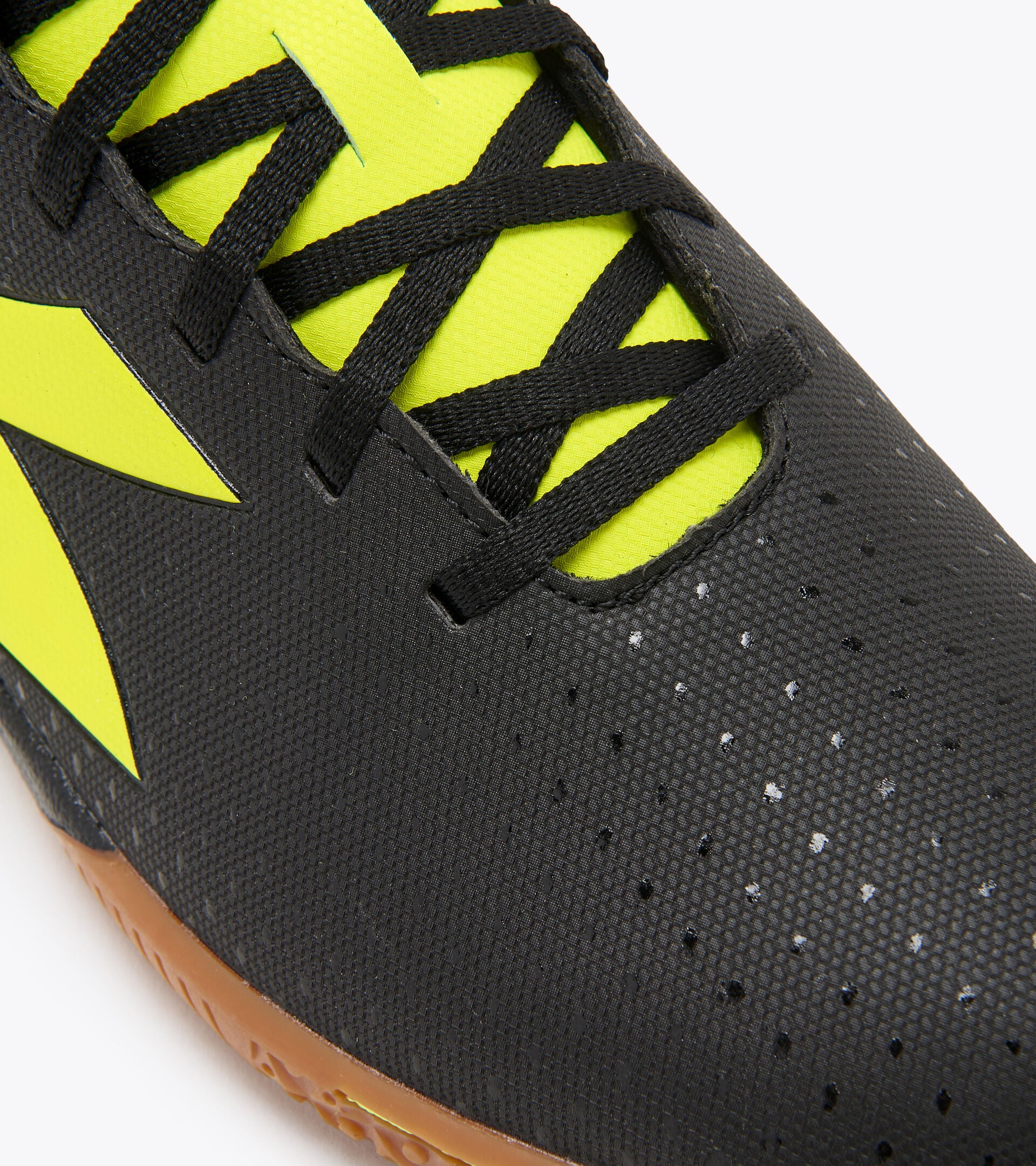 Diadora Pichichi 5 IDR Indoor Soccer Shoes for Men - Black/Fluo Yellow - Lightweight & Breathable for Futsal, Training & Competitive Play