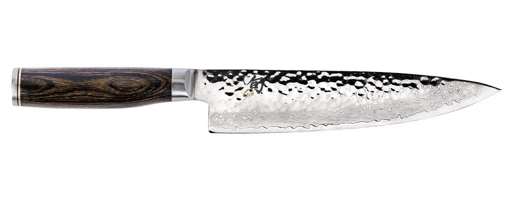 Shun Premier 8-Inch Chef's Knife - Japanese Damascus Steel Kitchen Knife for Professional Chefs & Home Cooking - Perfect for Slicing, Dicing & Chopping Vegetables, Meat & Herbs