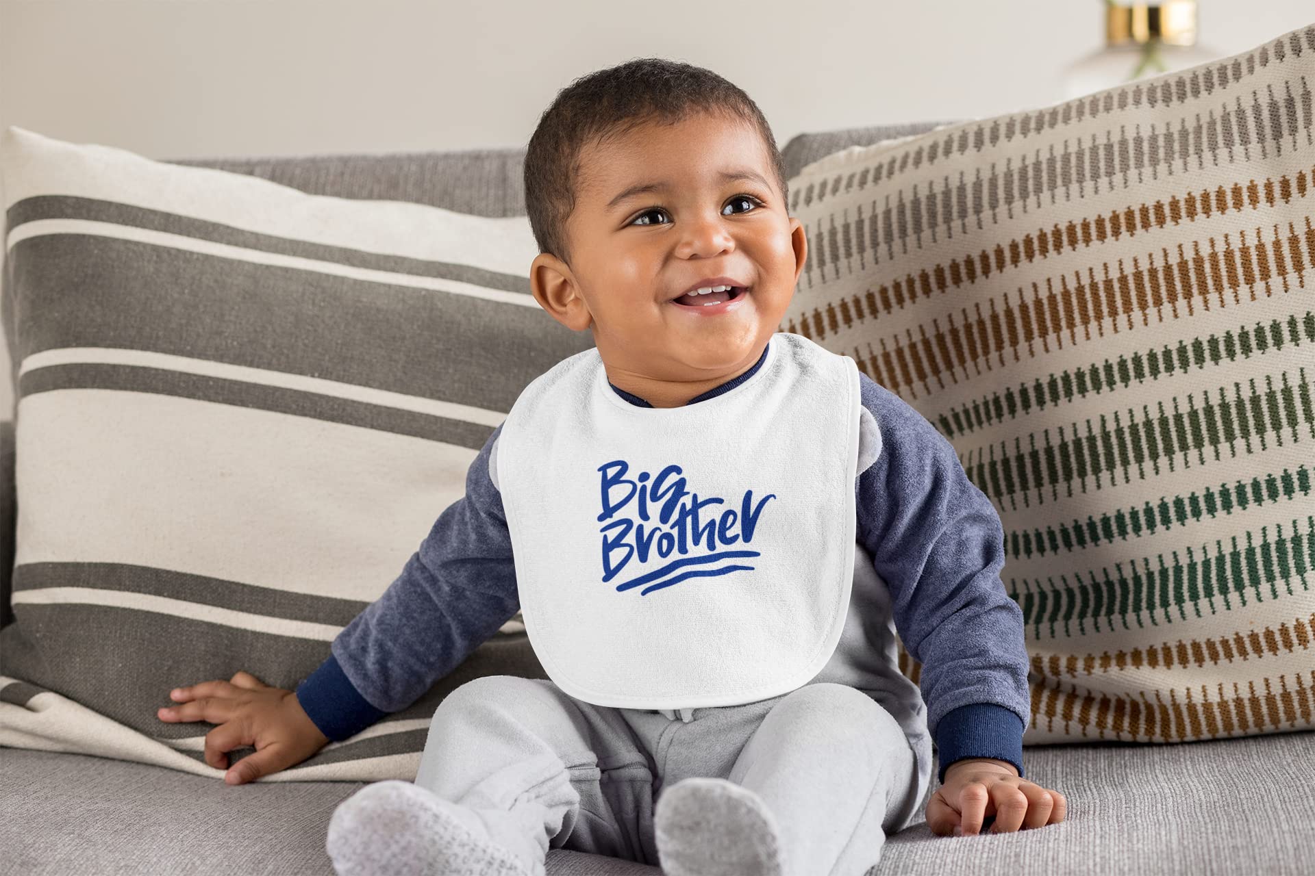 Big Brother Iron On Decal - Heat Transfer Vinyl Patch for Family Shirts - Big Little Bro HTV Graphic Ready to Press - Emerald Glitter Design - Perfect for Sibling Matching Outfits, DIY T-Shirts & Personalized Gifts
