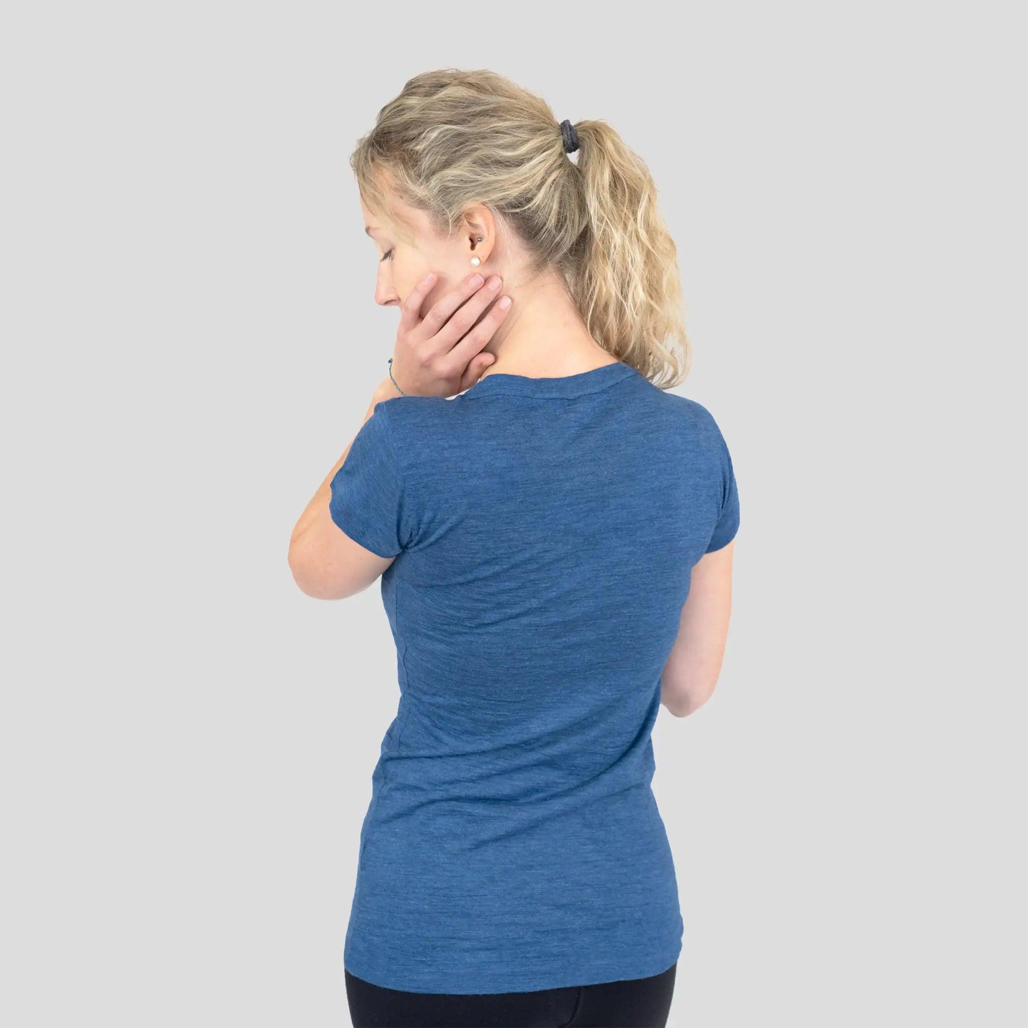 Ultralight 160 Women's Alpaca Wool V-Neck T-Shirt - Soft & Breathable for Travel, Hiking & Everyday Wear